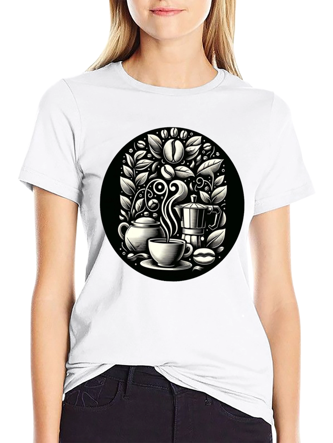Coffee Lovers T-Shirt - Black Coffee Design