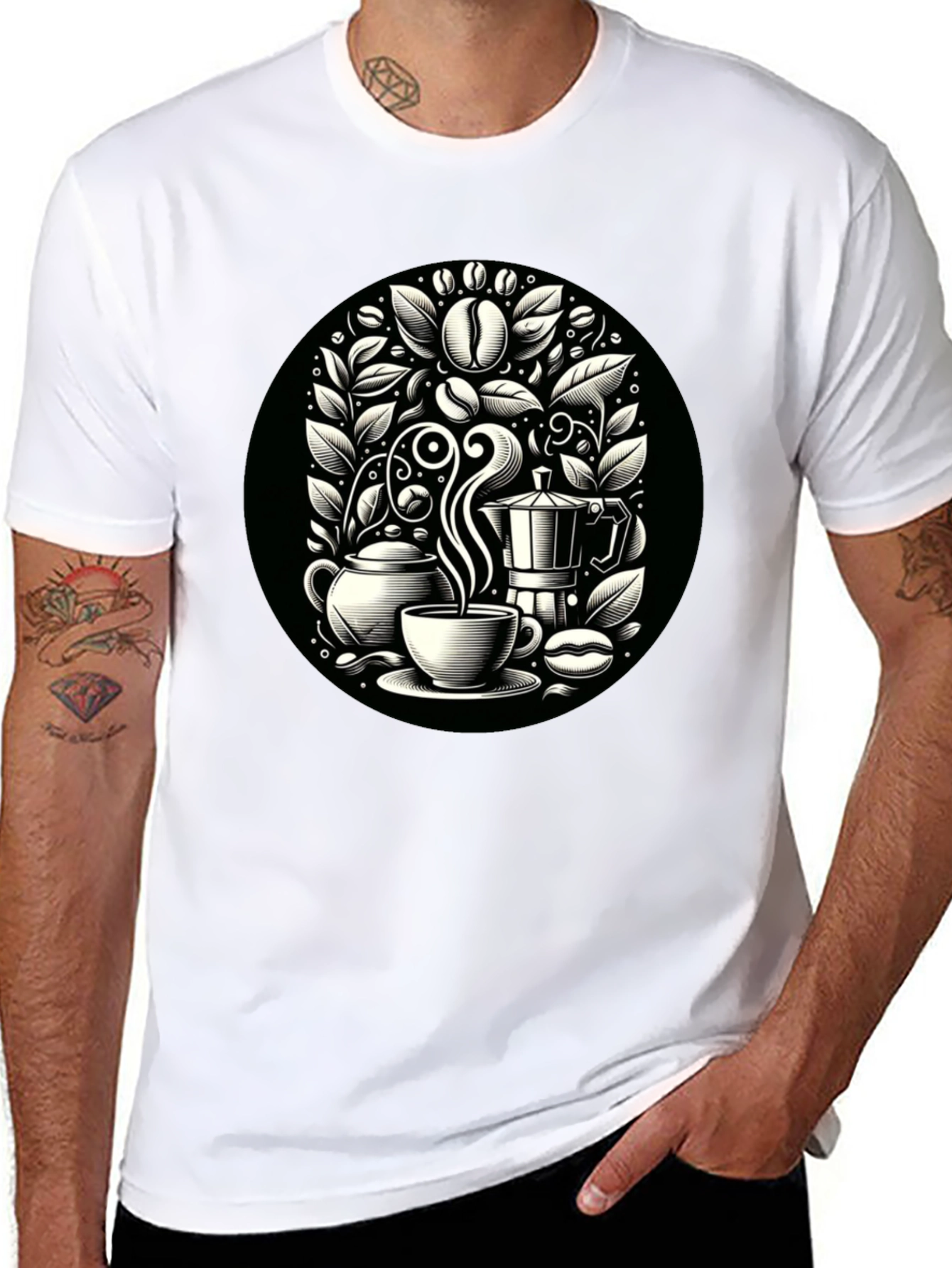 Coffee Lovers T-Shirt - Black Coffee Design