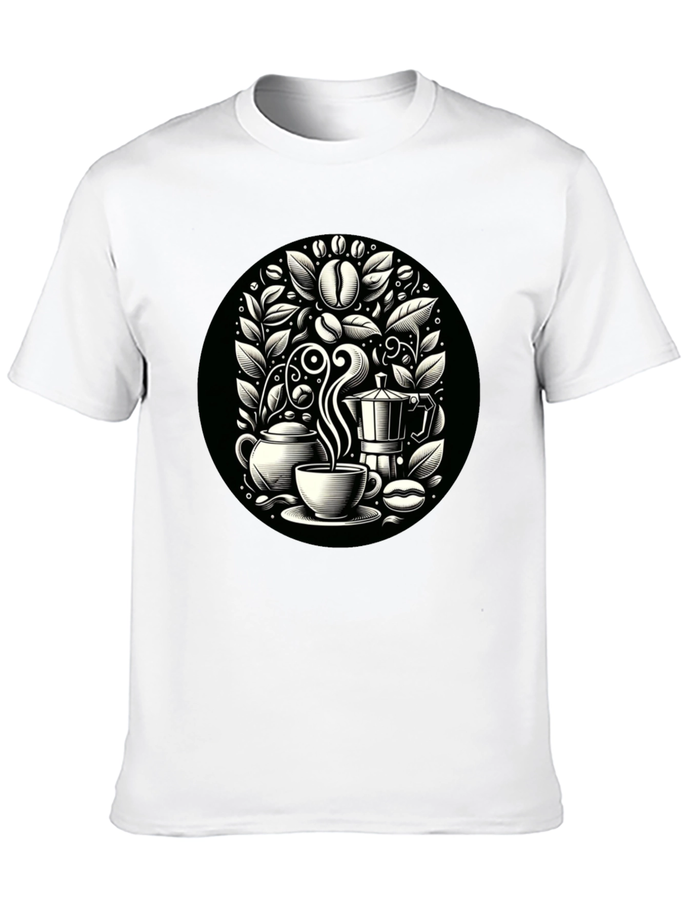 Coffee Lovers T-Shirt - Black Coffee Design