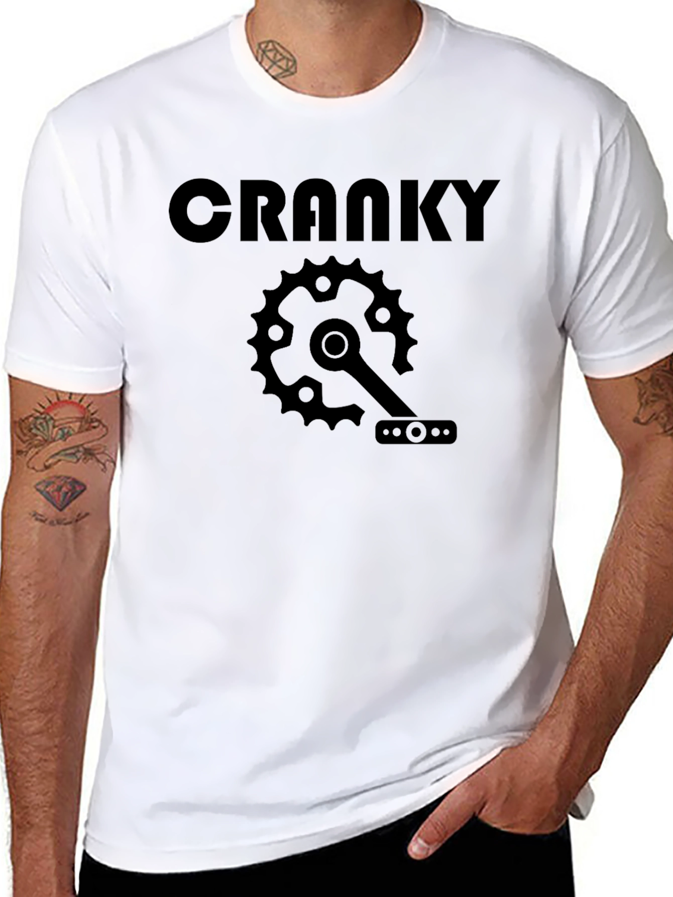 Cranky Bicycle Gear Black T-Shirt