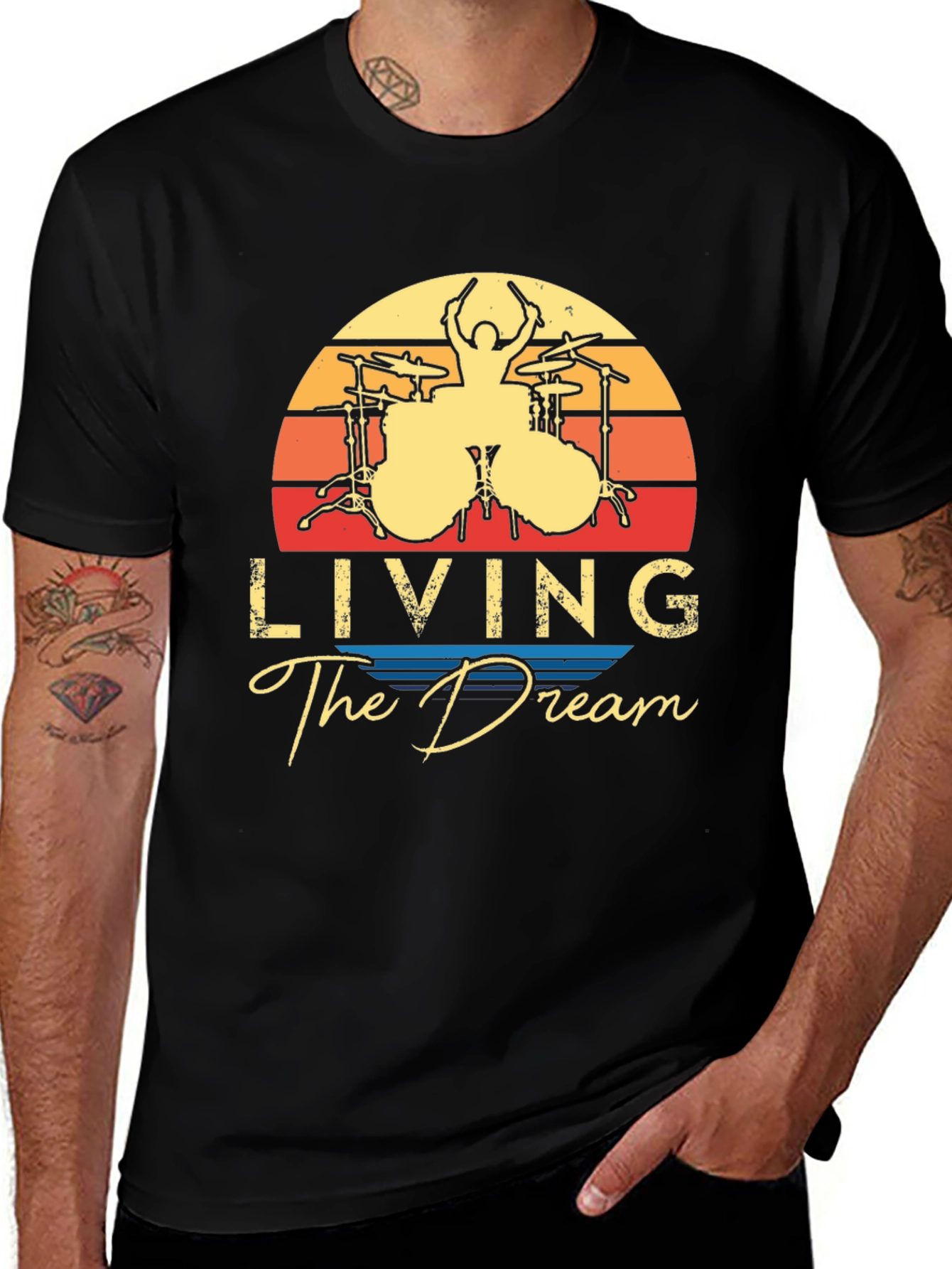 Living The Dream Drummer T-Shirt