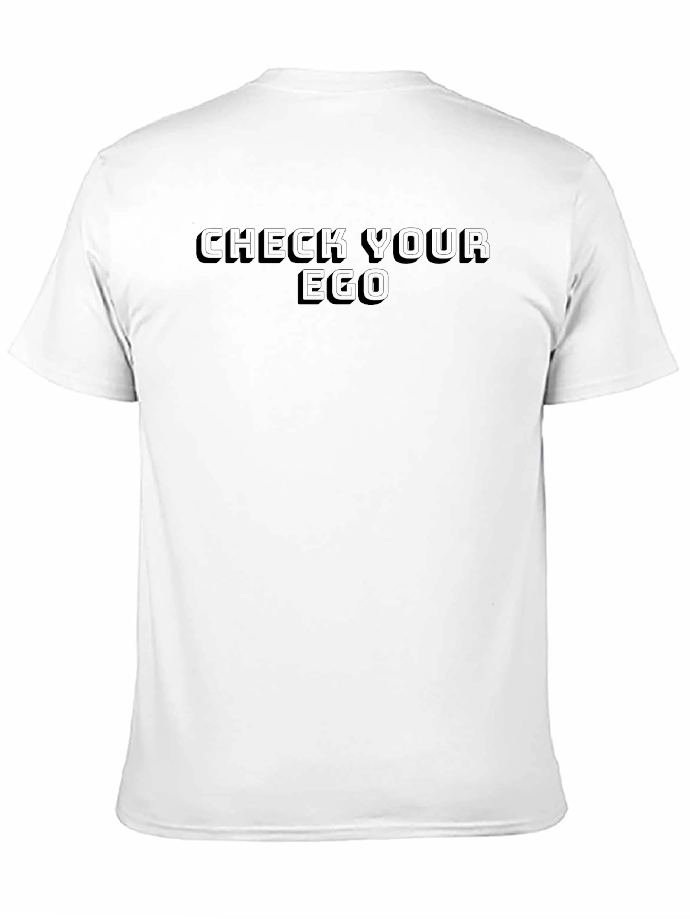 Check Your Ego Black Graphic Tee