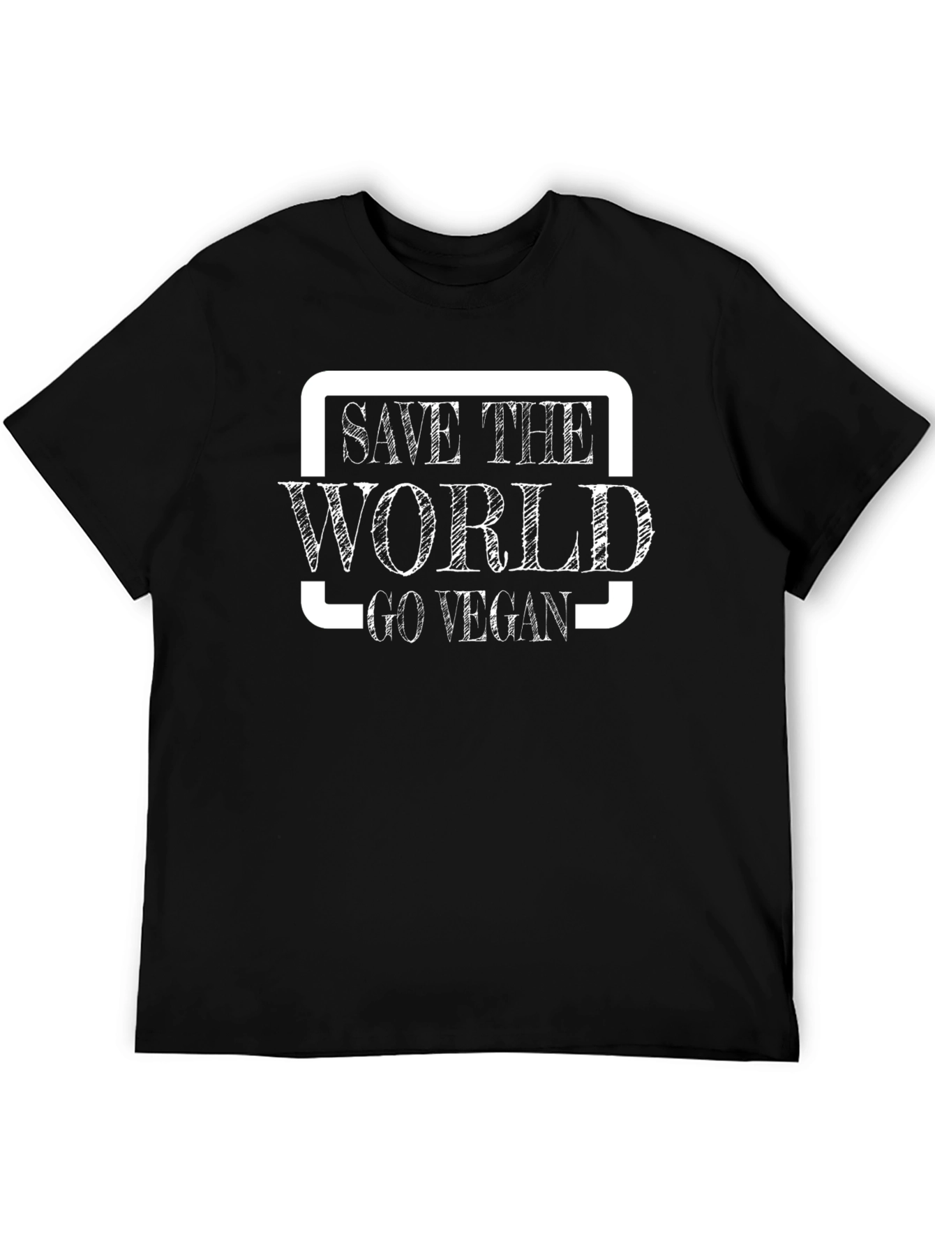 Save the World Go Vegan Graphic T-Shirt