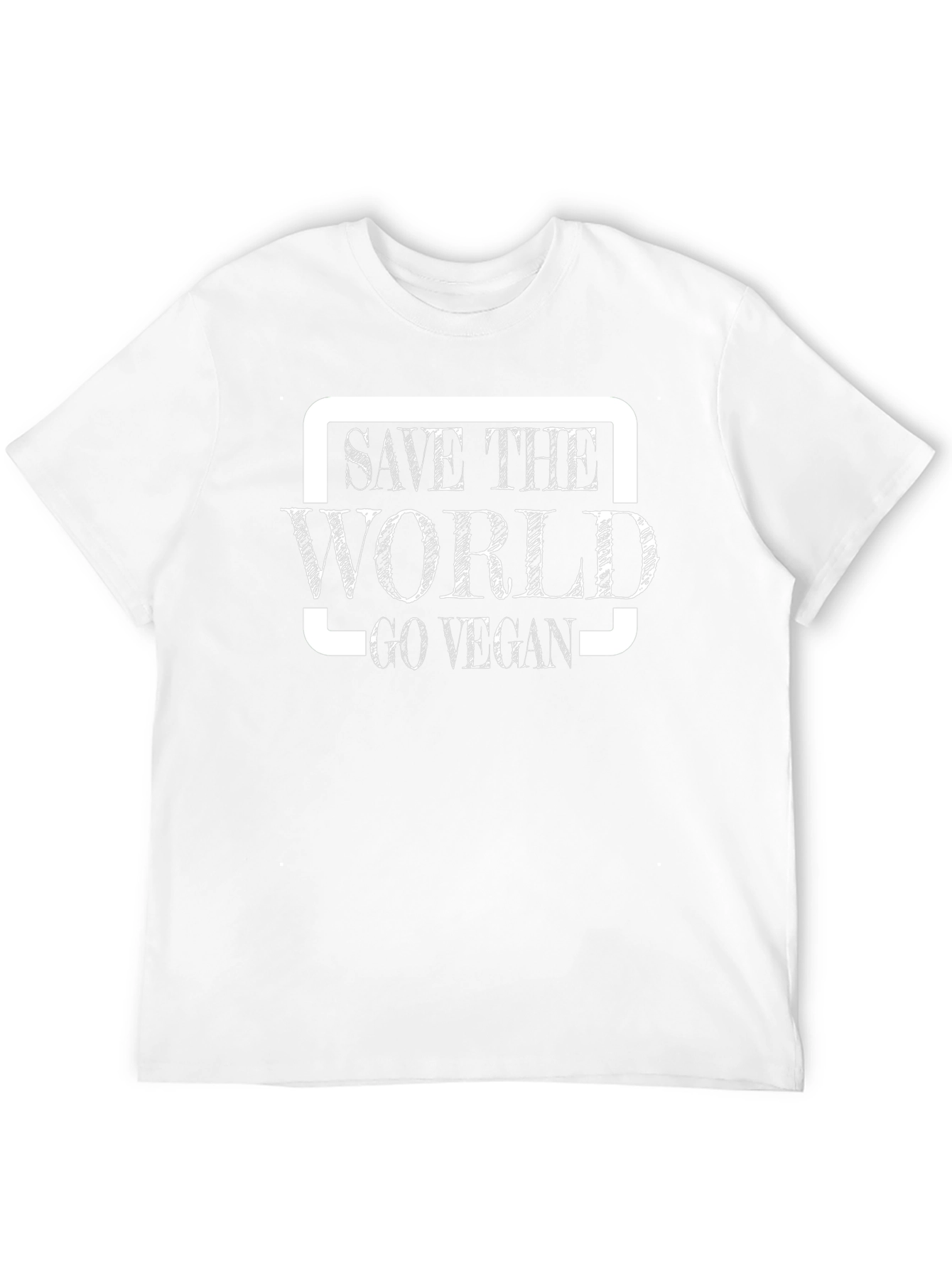 Save the World Go Vegan Graphic T-Shirt