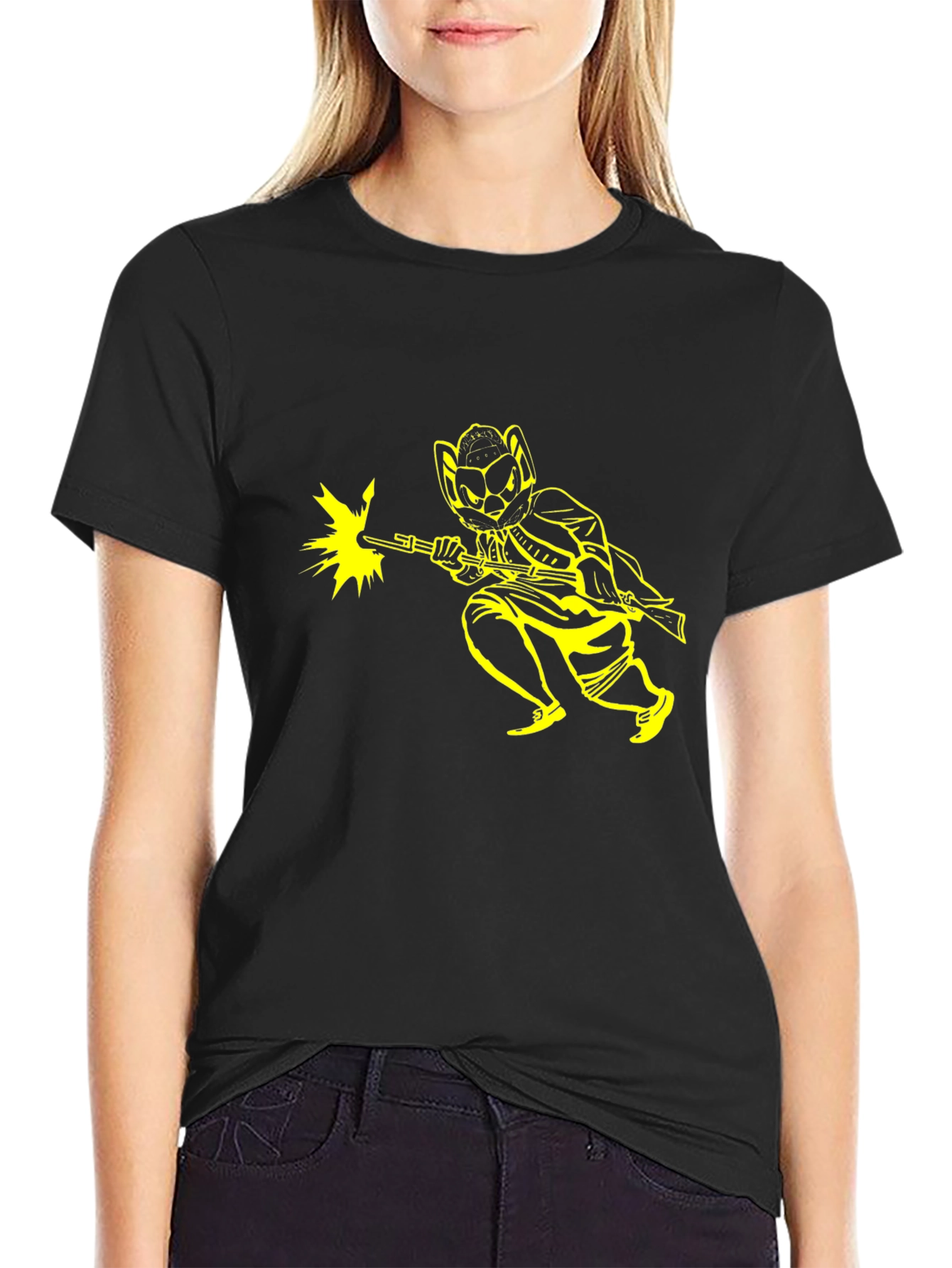 Cartoon Character Shooting T-Shirt