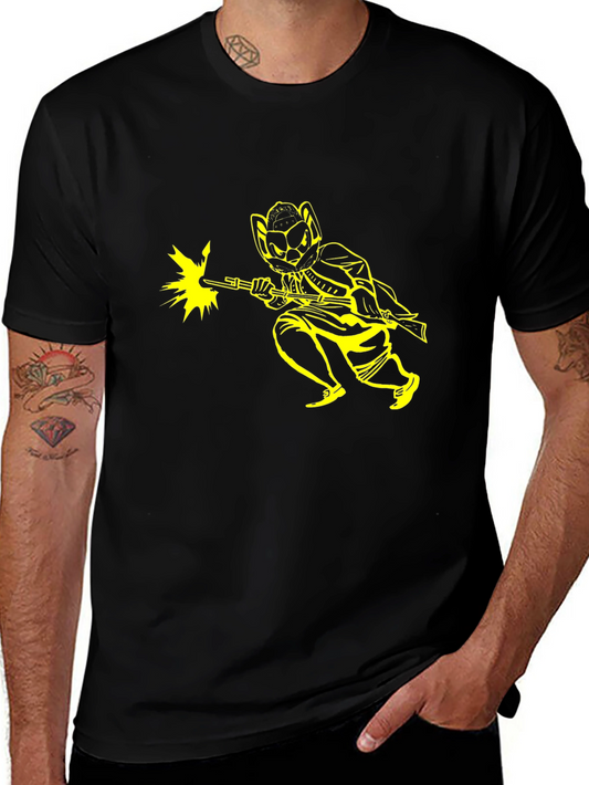 Cartoon Character Shooting T-Shirt
