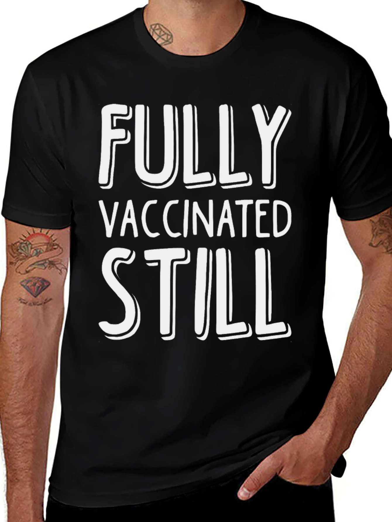Fully Vaccinated Still T-Shirt - Black
