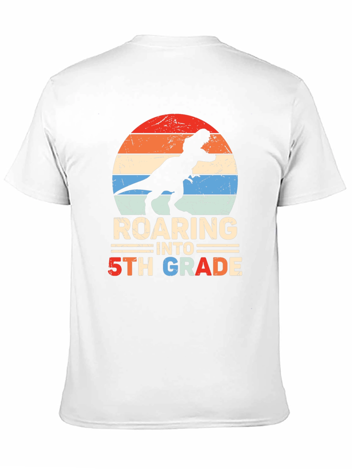 Roaring into 5th Grade Dinosaur T-Shirt