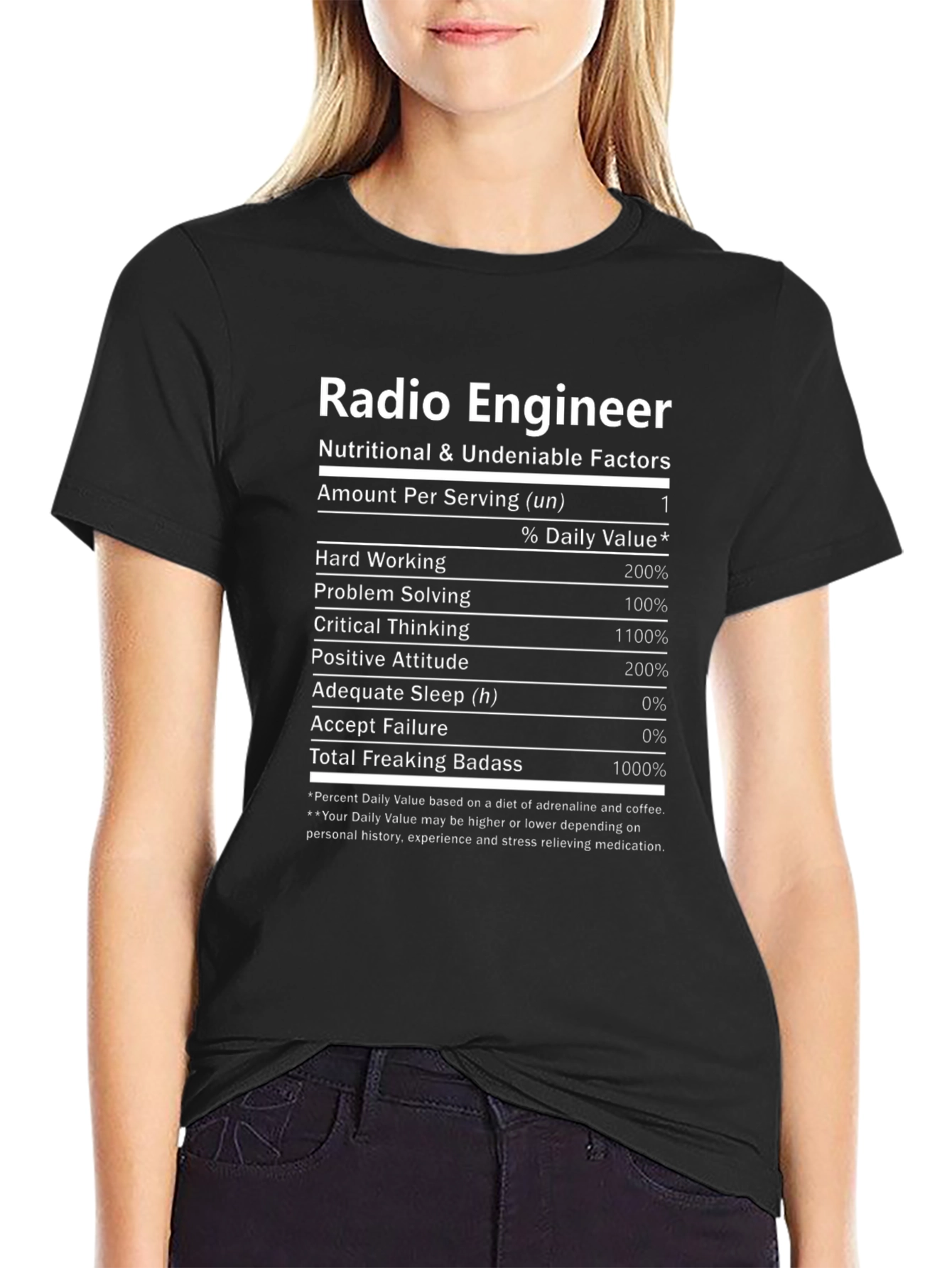 Radio Engineer Nutritional Facts T-Shirt