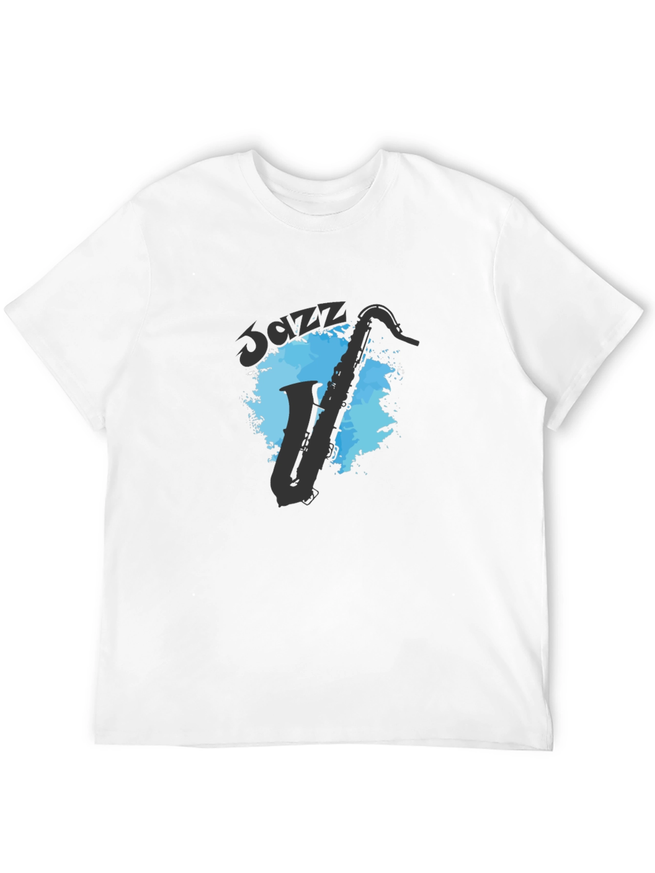 Cool Jazz Saxophone Graphic T-Shirt - Black