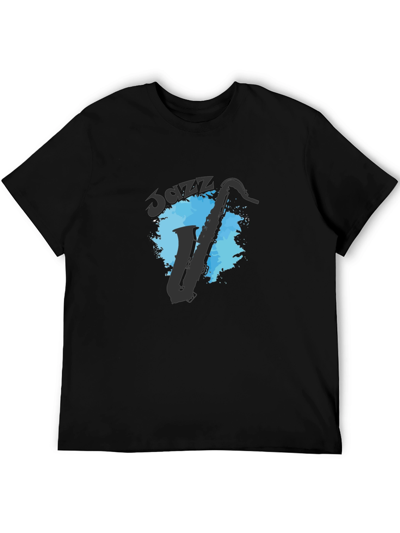 Cool Jazz Saxophone Graphic T-Shirt - Black