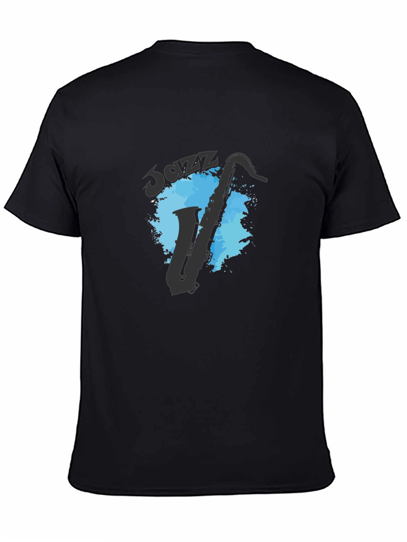 Cool Jazz Saxophone Graphic T-Shirt - Black