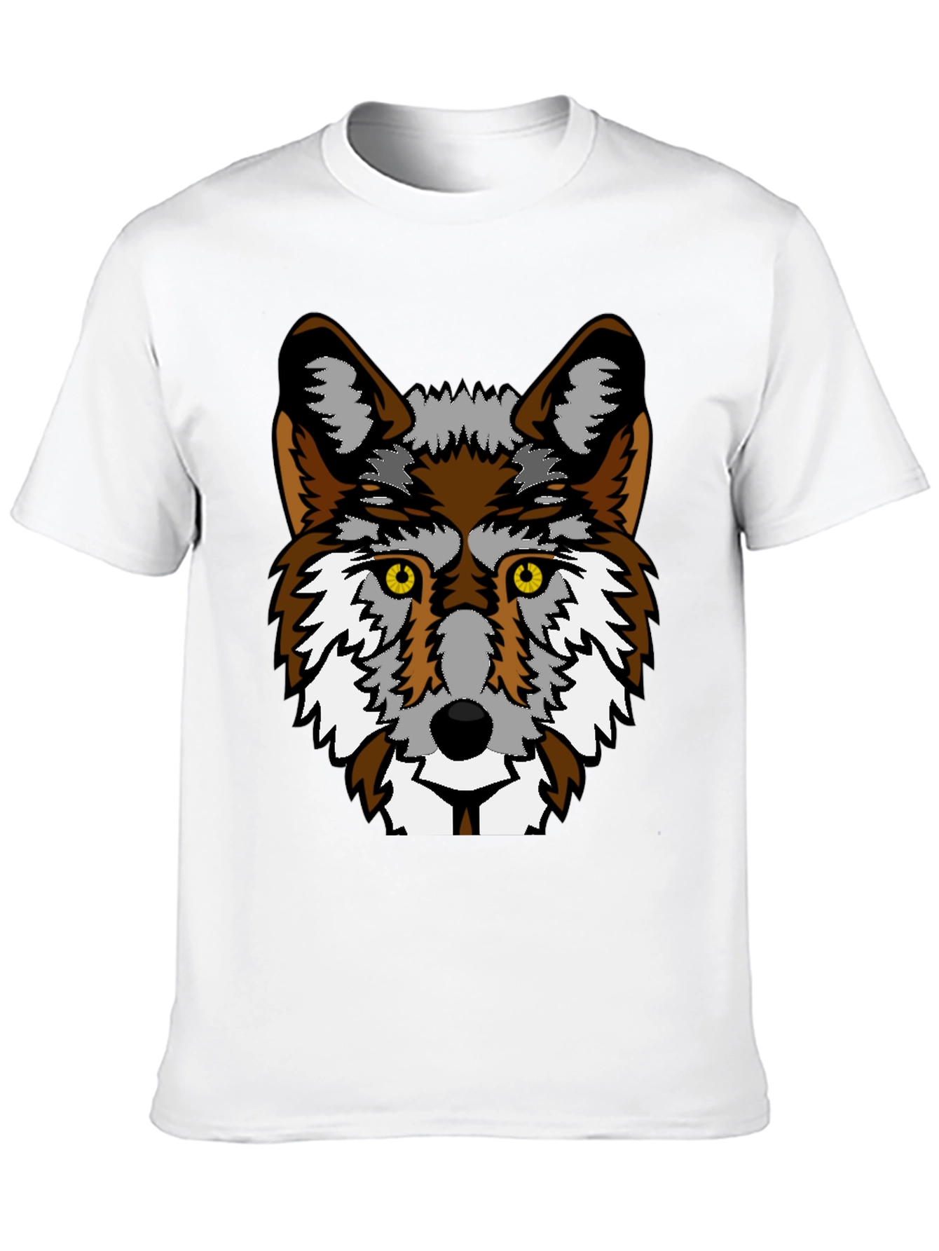 Wolf Graphic Print Black T-Shirt