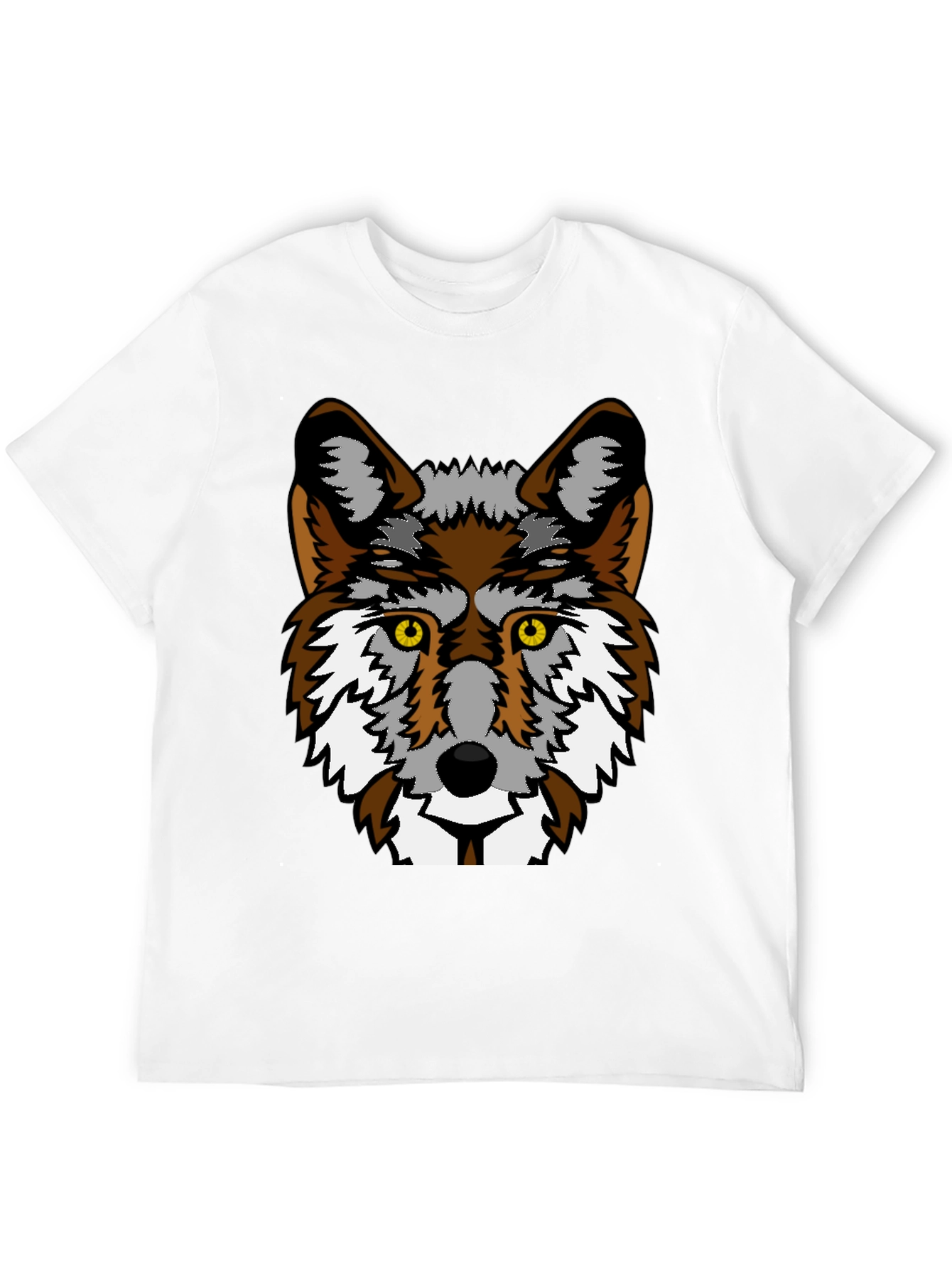 Wolf Graphic Print Black T-Shirt