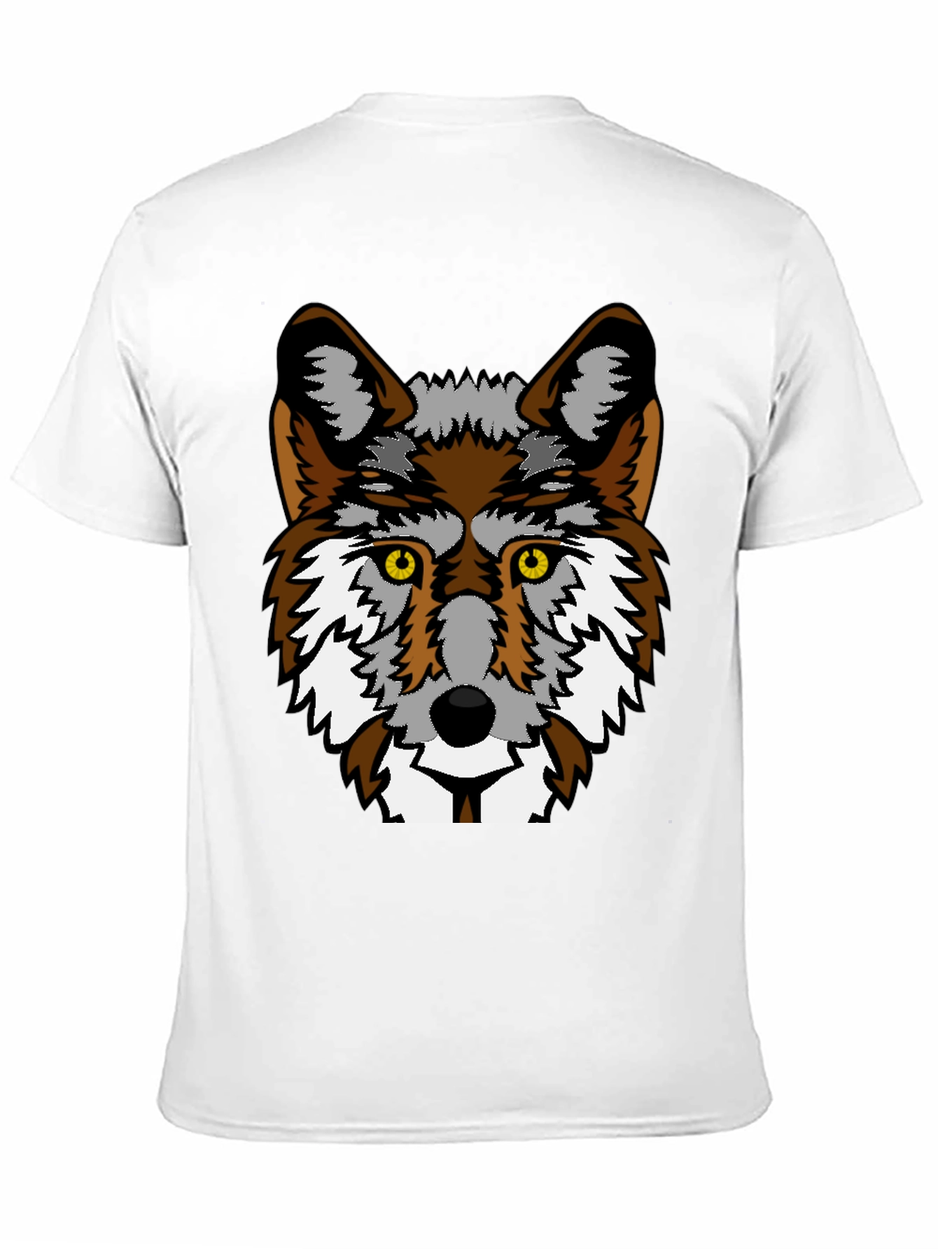 Wolf Graphic Print Black T-Shirt