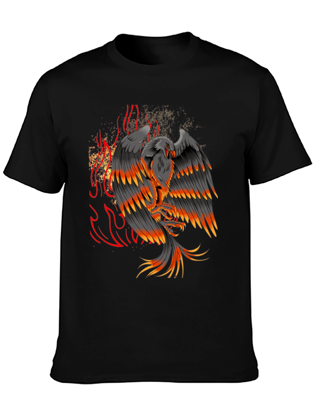 Phoenix Firebird Graphic Black T-Shirt
