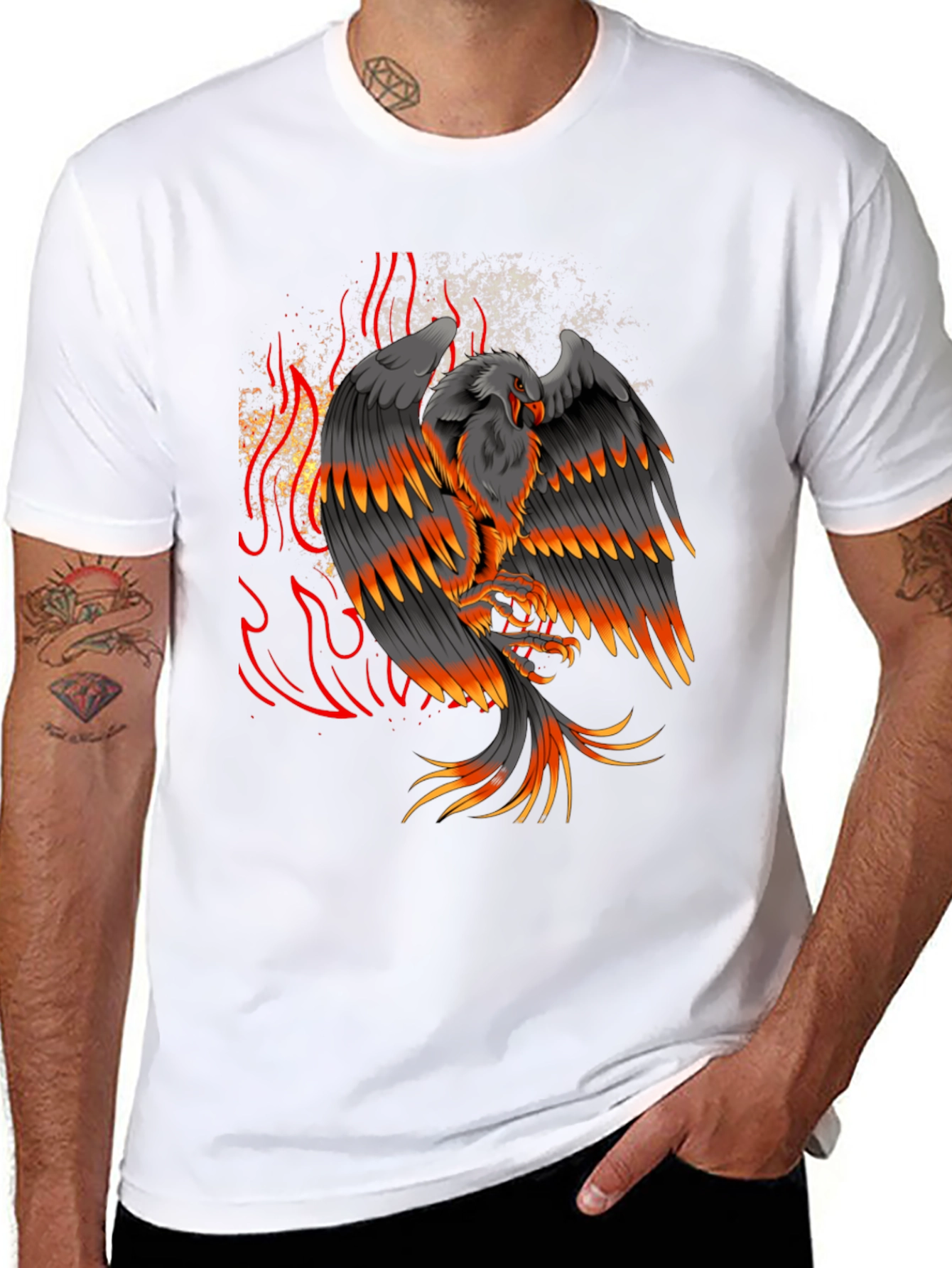 Phoenix Firebird Graphic Black T-Shirt