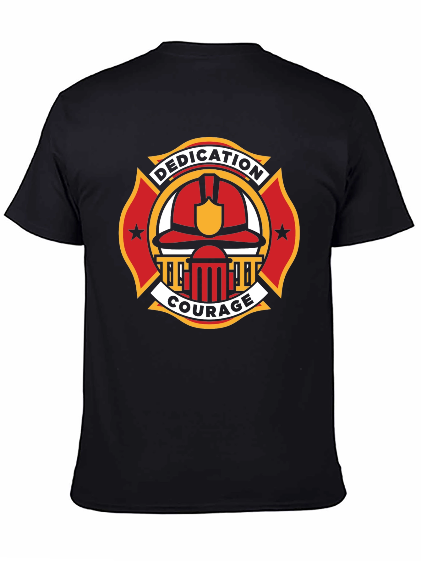 Firefighter Dedication Courage Graphic T-Shirt