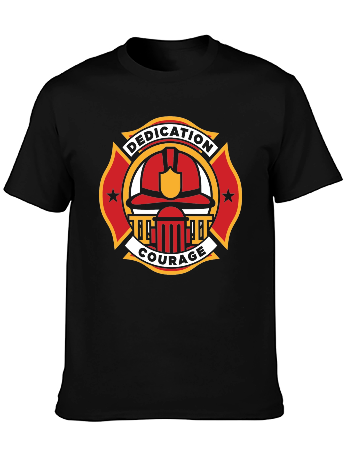Firefighter Dedication Courage Graphic T-Shirt