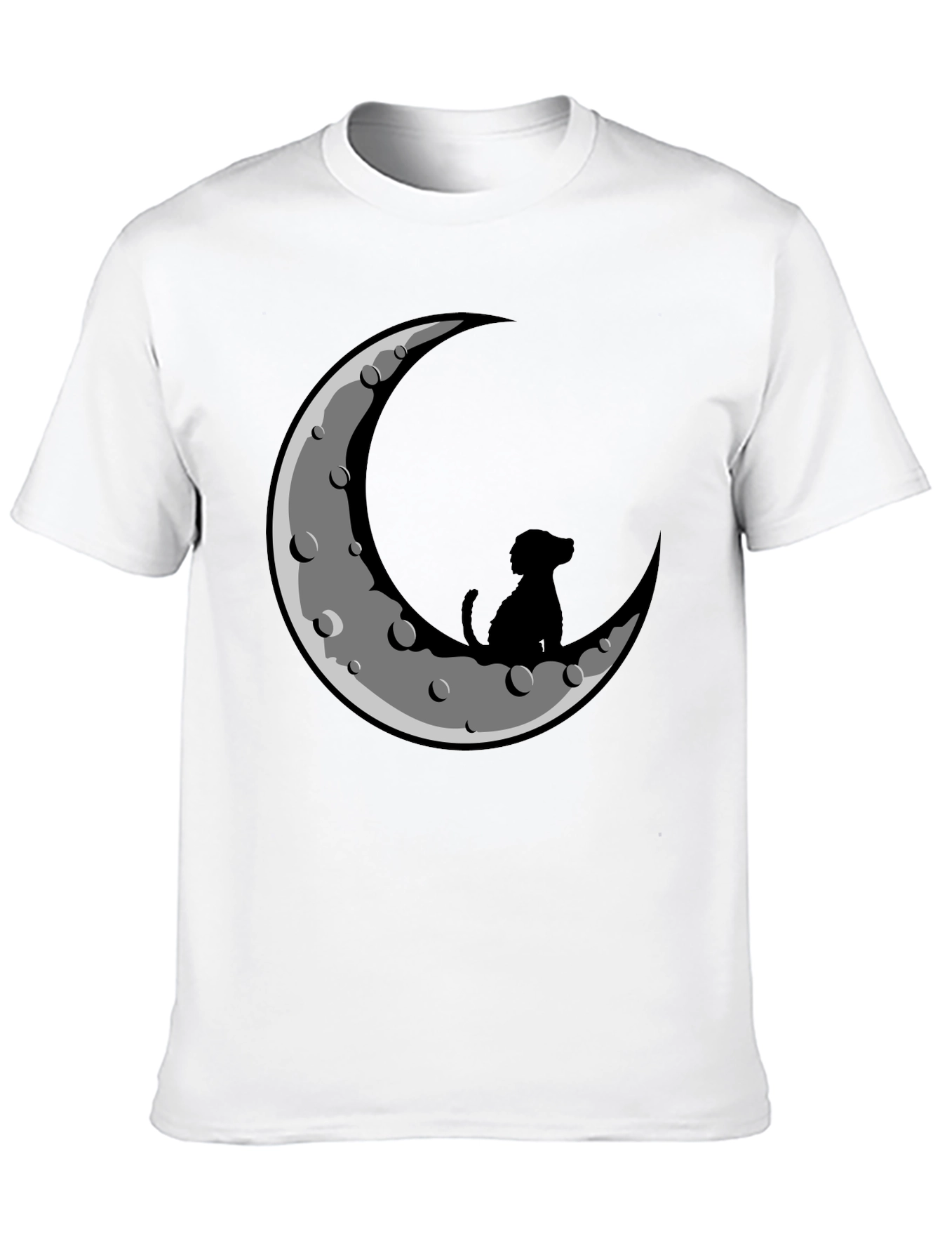 Dog on the Moon Graphic Tee - Black T-Shirt
