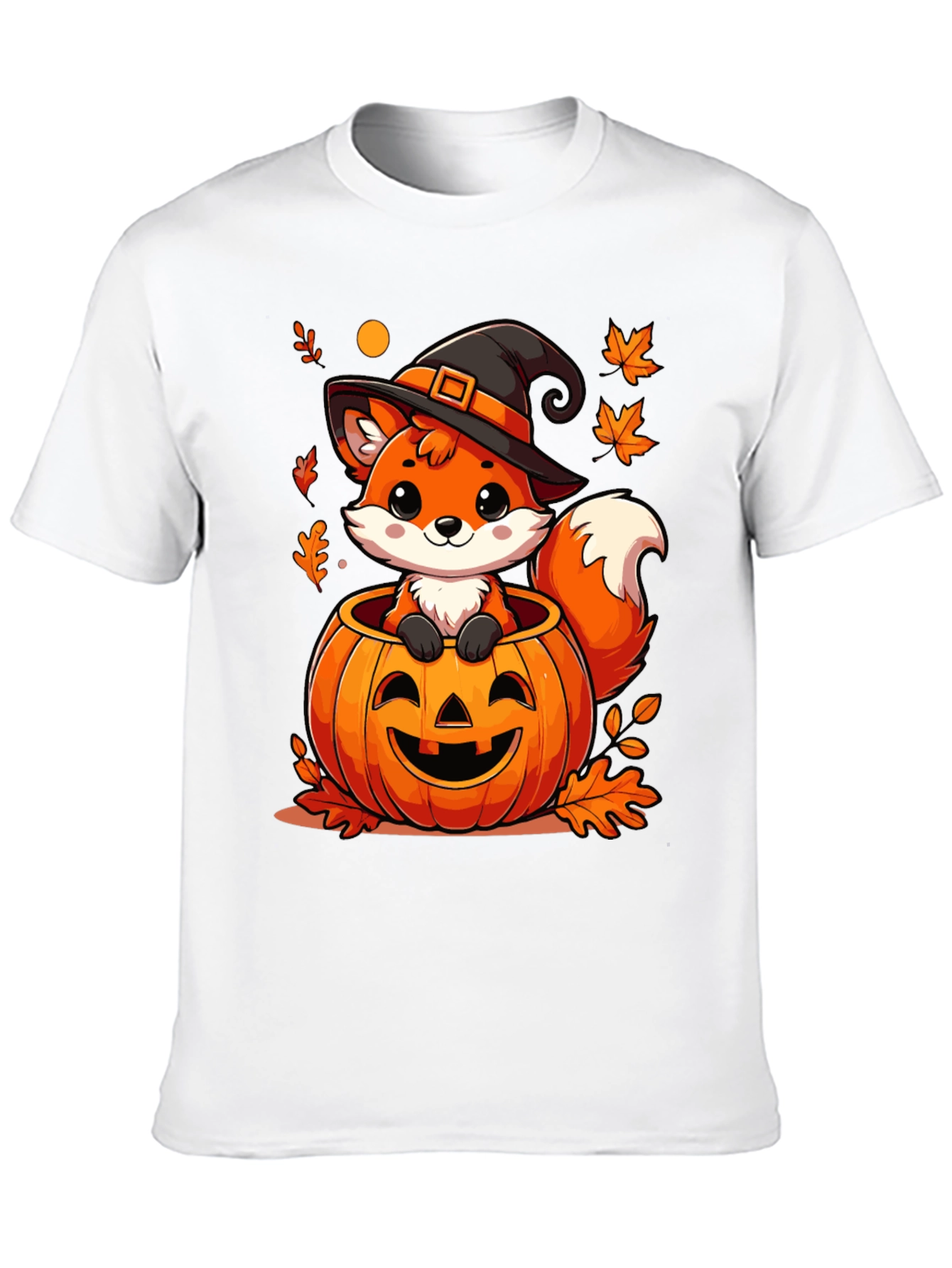 Halloween Fox in Pumpkin T-Shirt