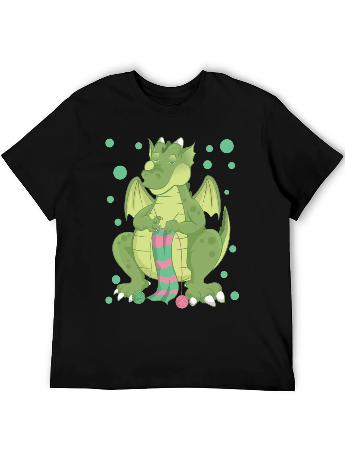 Knitting Dragon Graphic T-Shirt