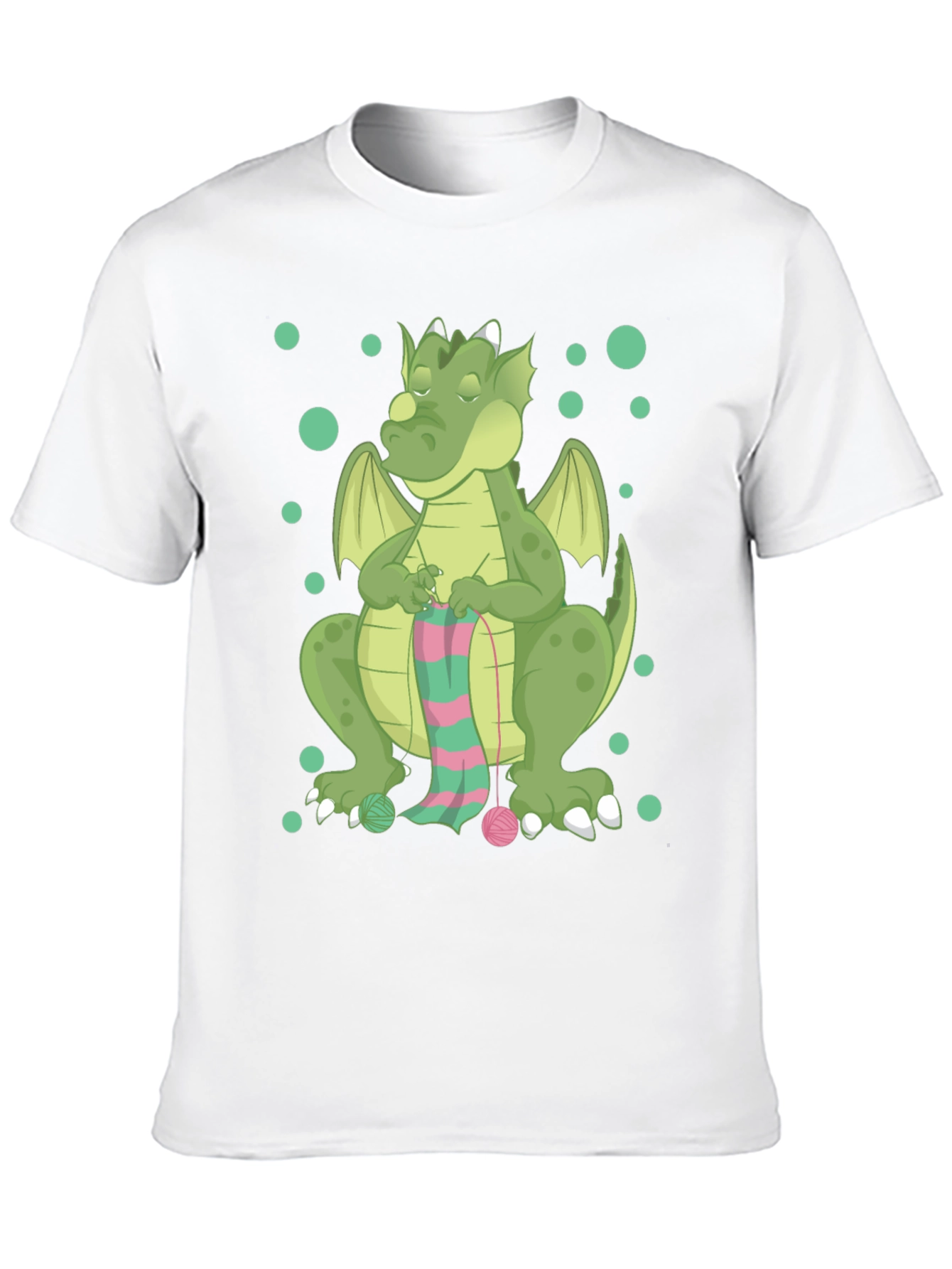 Knitting Dragon Graphic T-Shirt