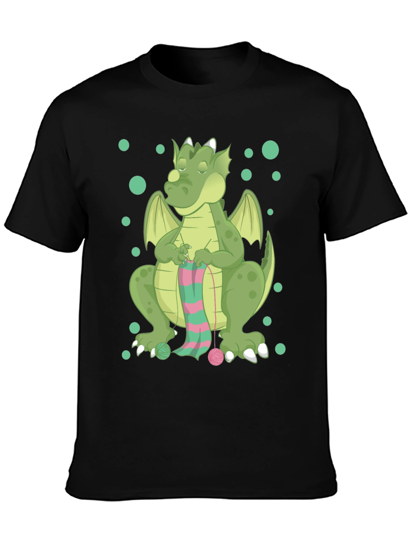 Knitting Dragon Graphic T-Shirt
