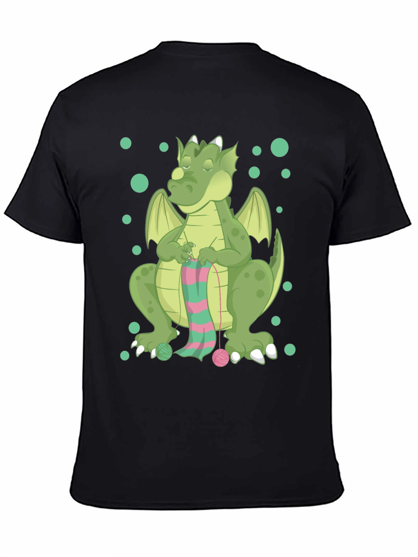 Knitting Dragon Graphic T-Shirt