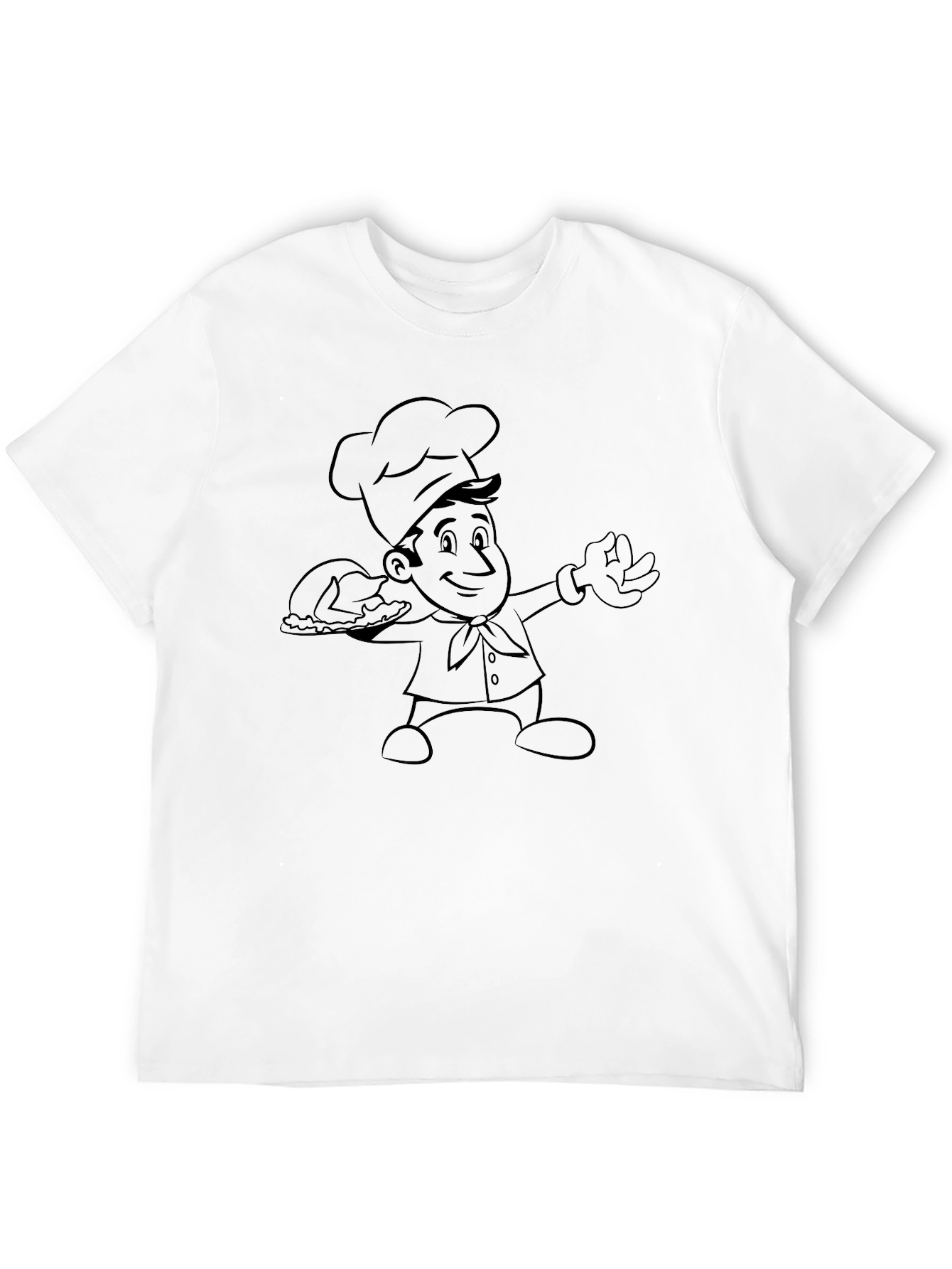 Chef Graphic Tee - Black Cotton T-Shirt