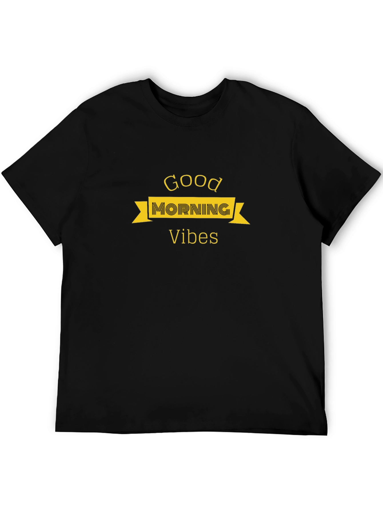 Good Morning Vibes Black T-Shirt
