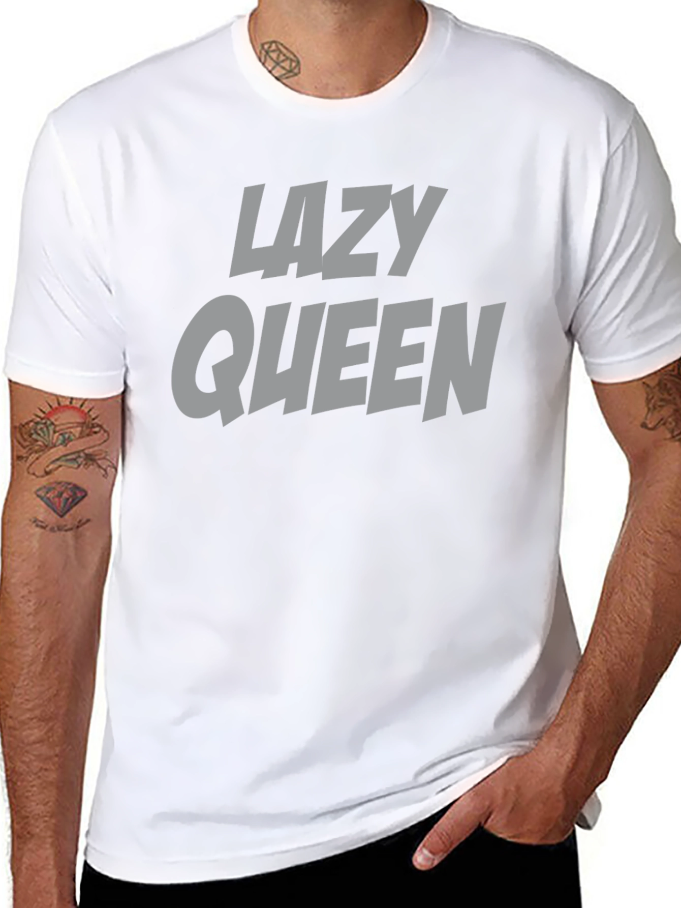 Lazy Queen Graphic Tee - Black T-Shirt