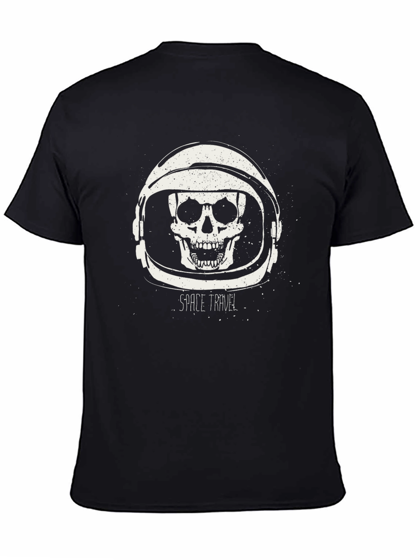 Space Travel Skull Graphic Tee - Black T-Shirt
