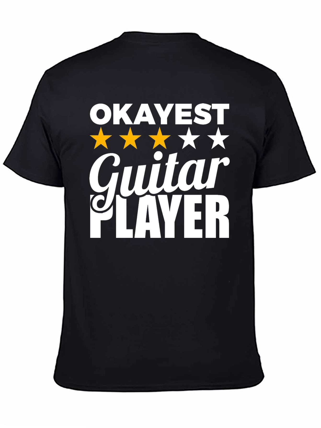 Okayest Guitar Player Graphic Tee - Black T-Shirt