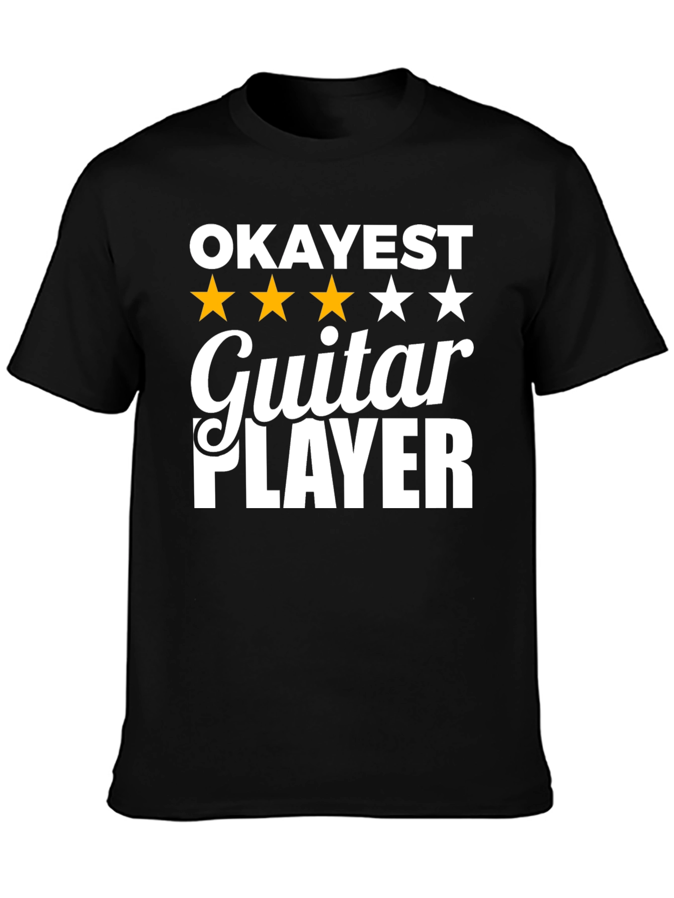 Okayest Guitar Player Graphic Tee - Black T-Shirt