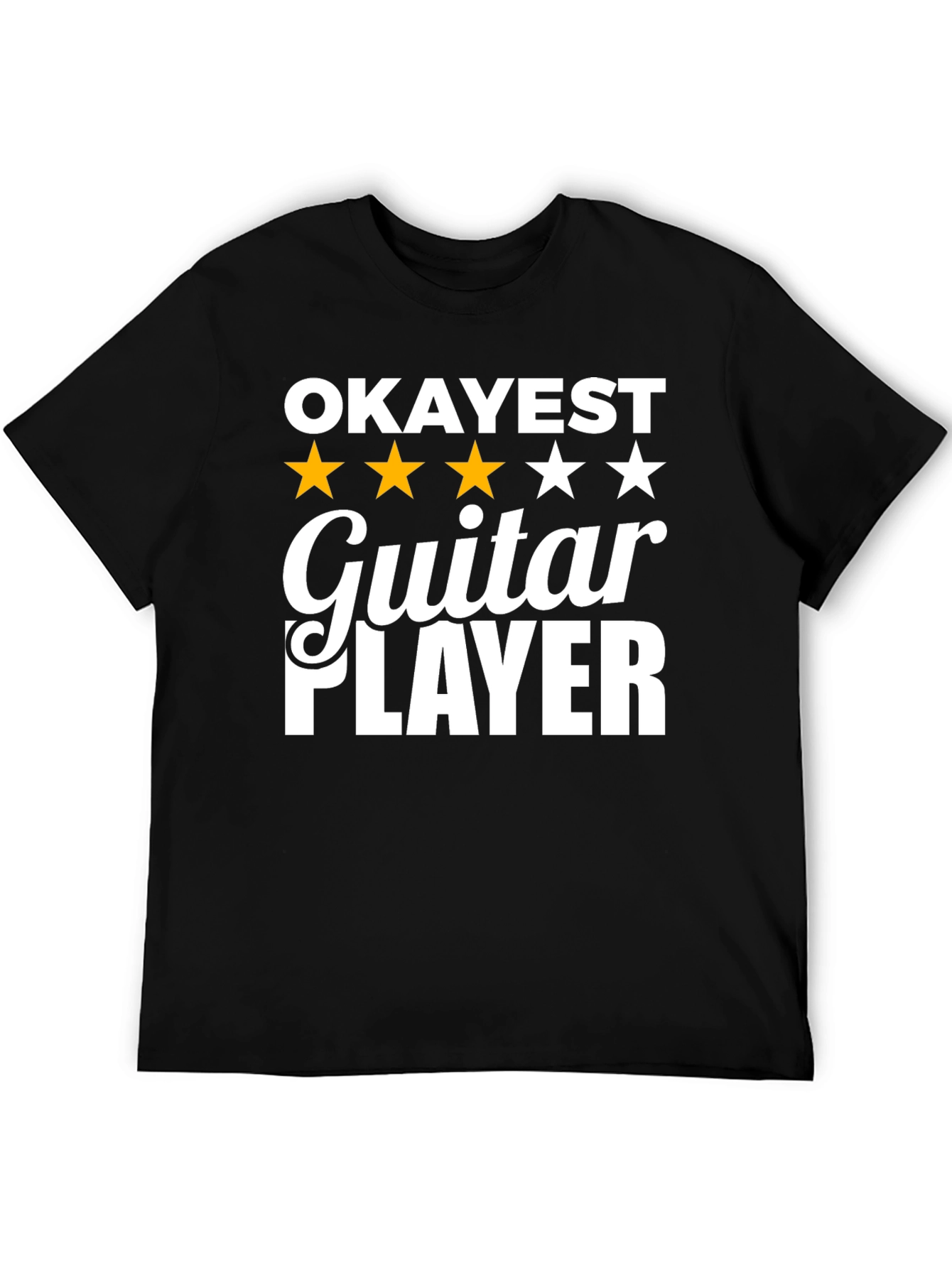 Okayest Guitar Player Graphic Tee - Black T-Shirt