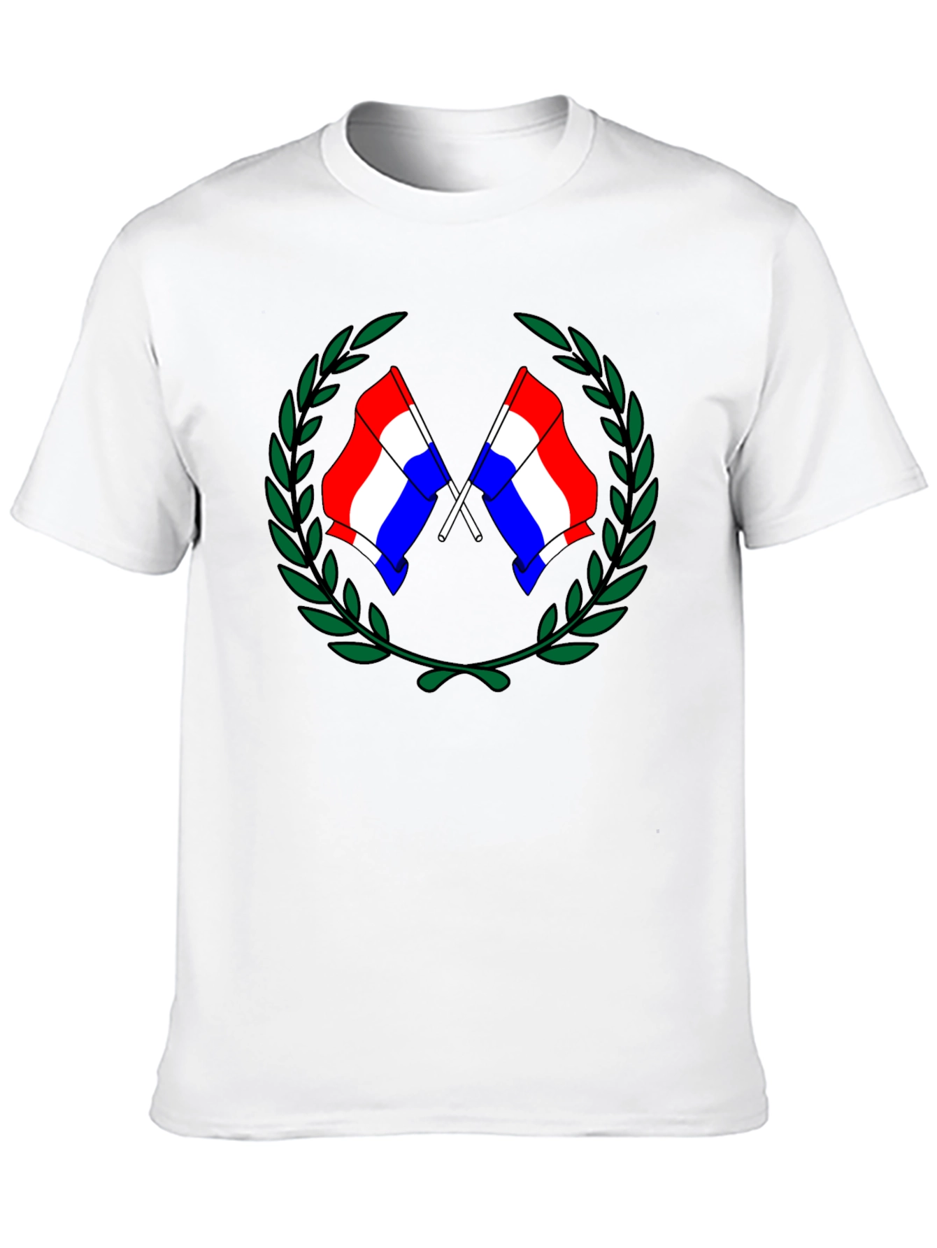 Patriotic Flag Wreath Graphic Tee - Black