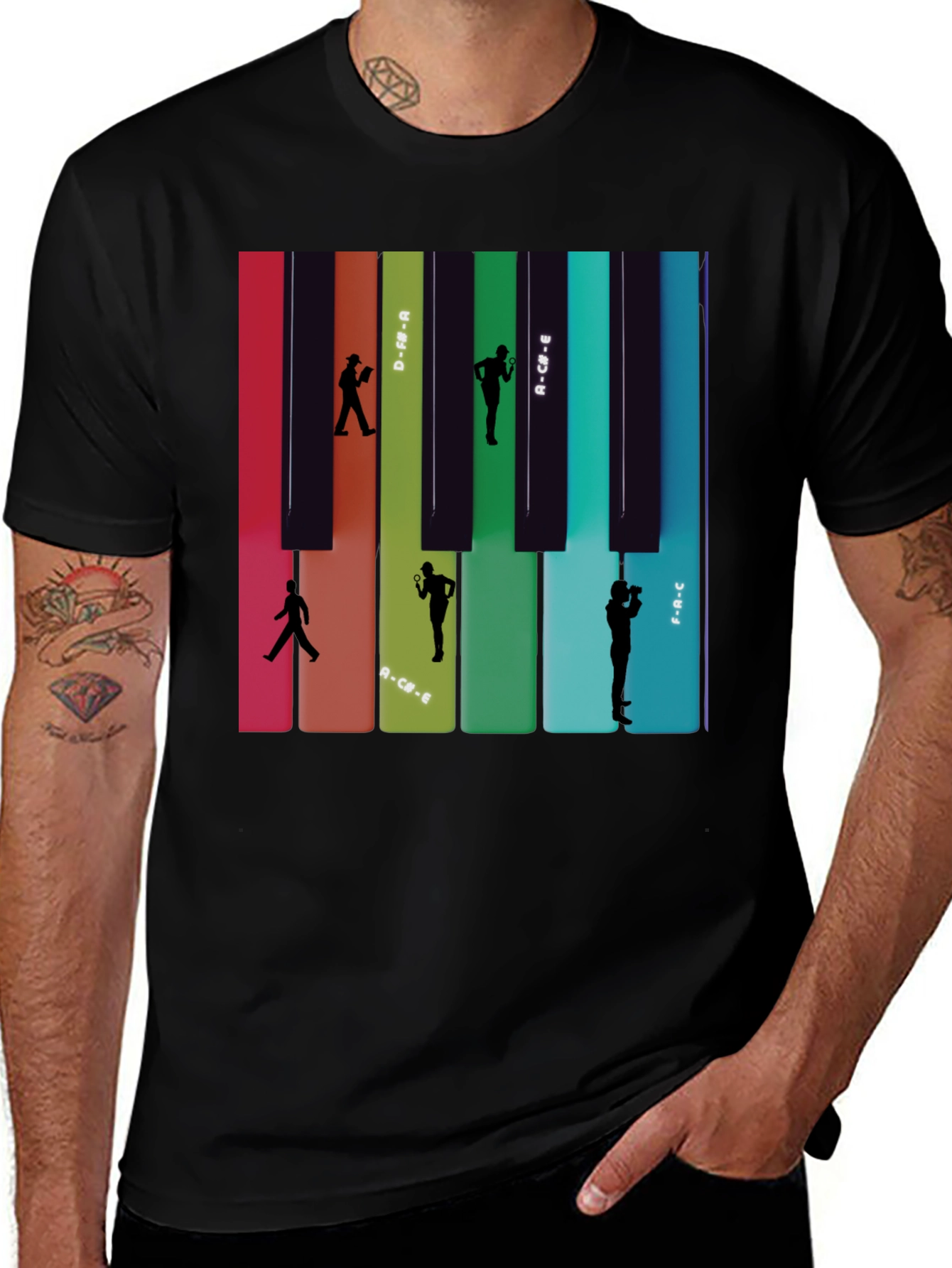 Piano Keys Silhouette T-Shirt