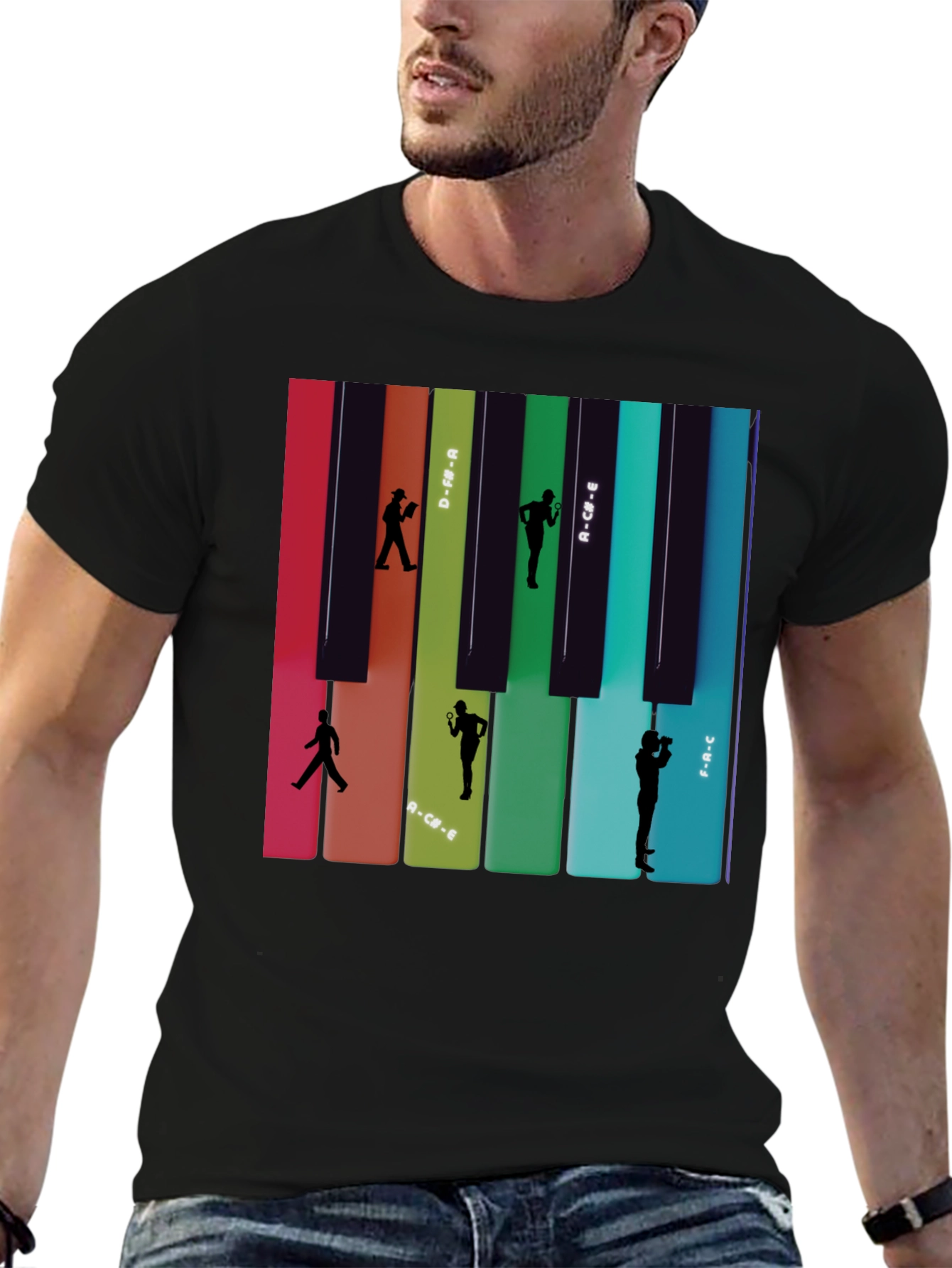 Piano Keys Silhouette T-Shirt