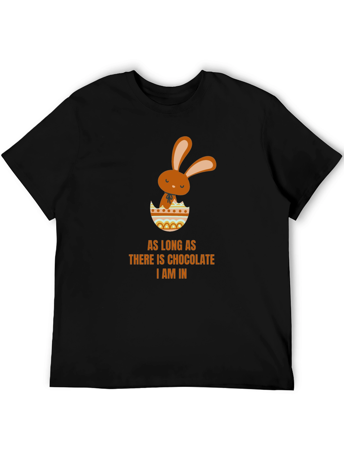 Chocolate Easter Bunny Black T-Shirt