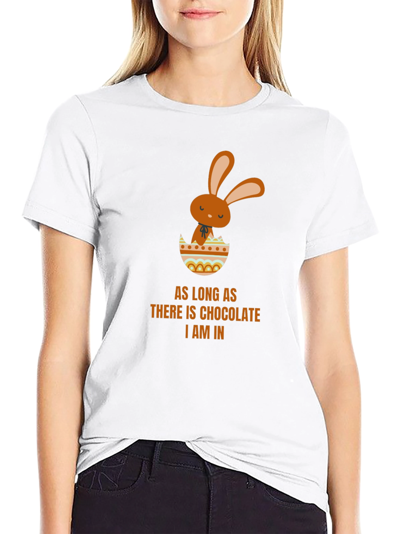 Chocolate Easter Bunny Black T-Shirt