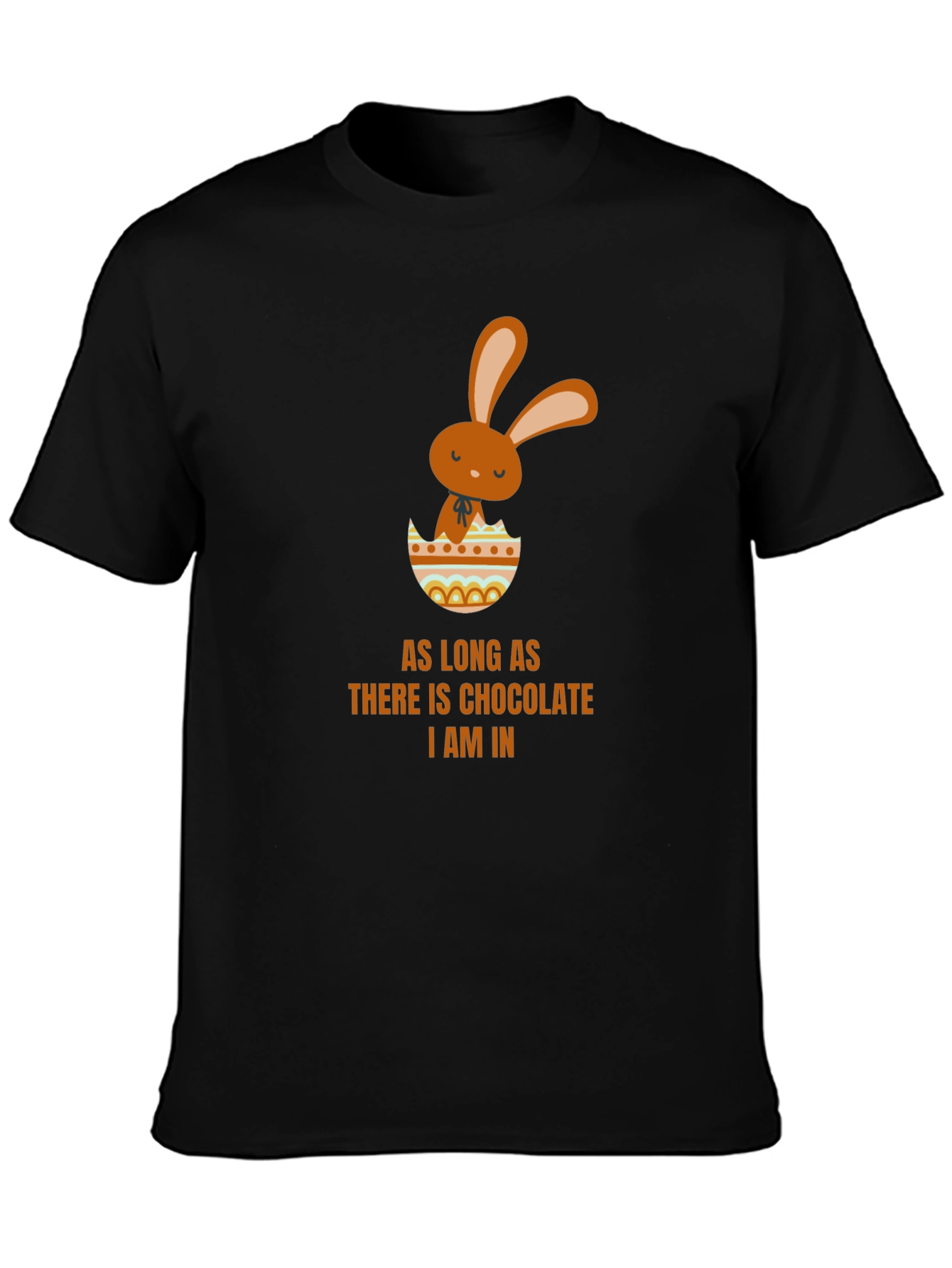 Chocolate Easter Bunny Black T-Shirt
