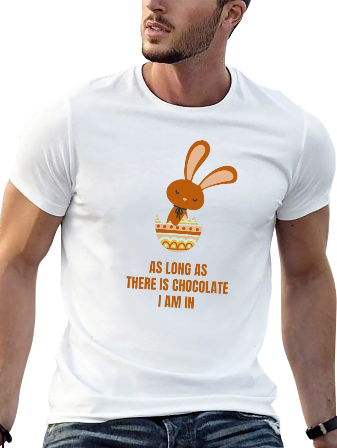 Chocolate Easter Bunny Black T-Shirt