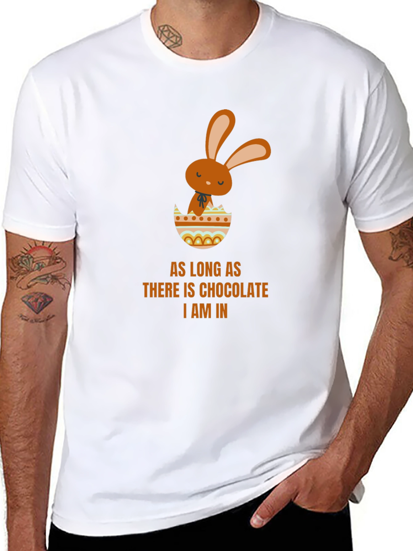 Chocolate Easter Bunny Black T-Shirt