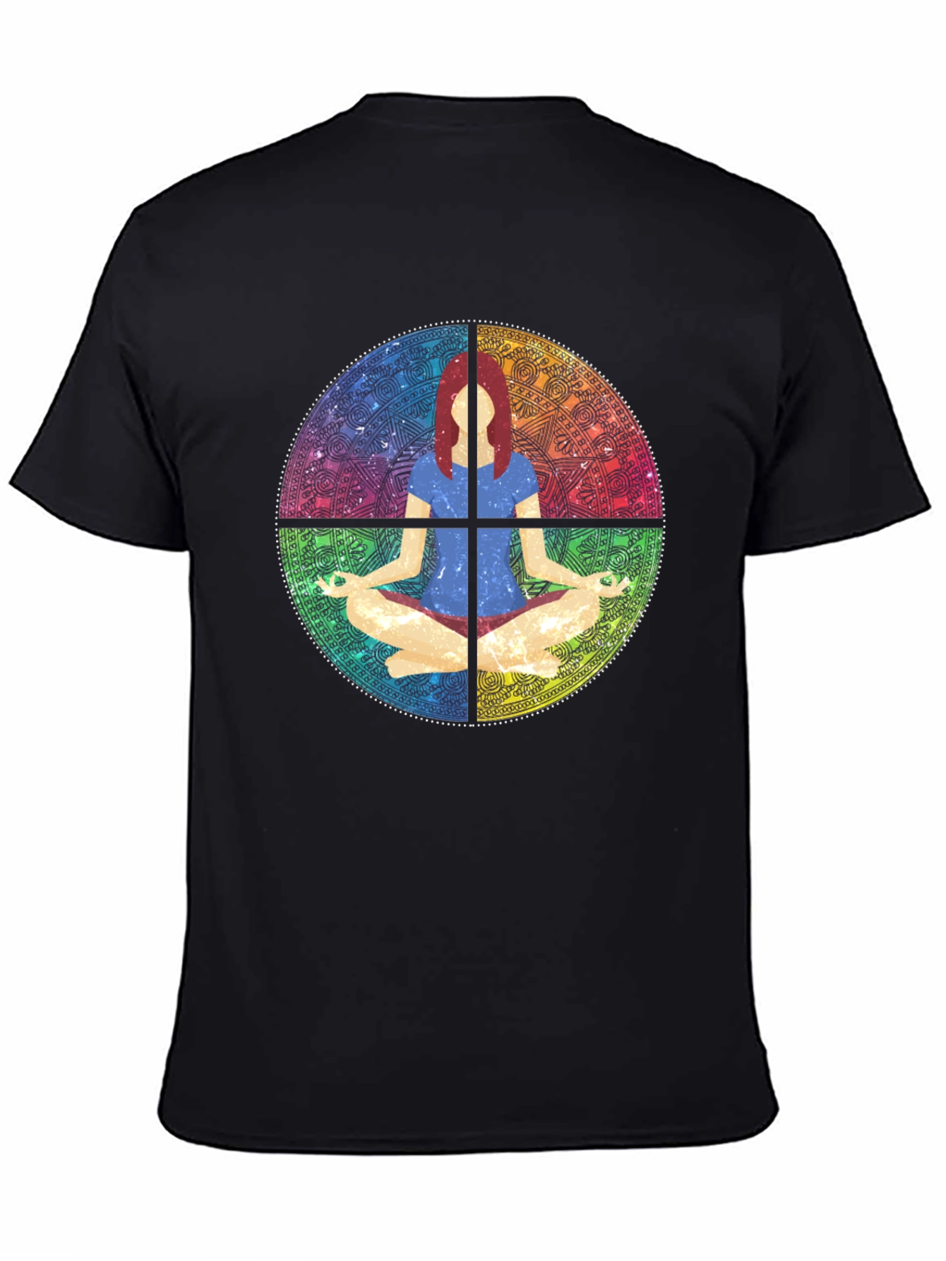 Yoga Mandala Graphic Tee - Meditative Comfort