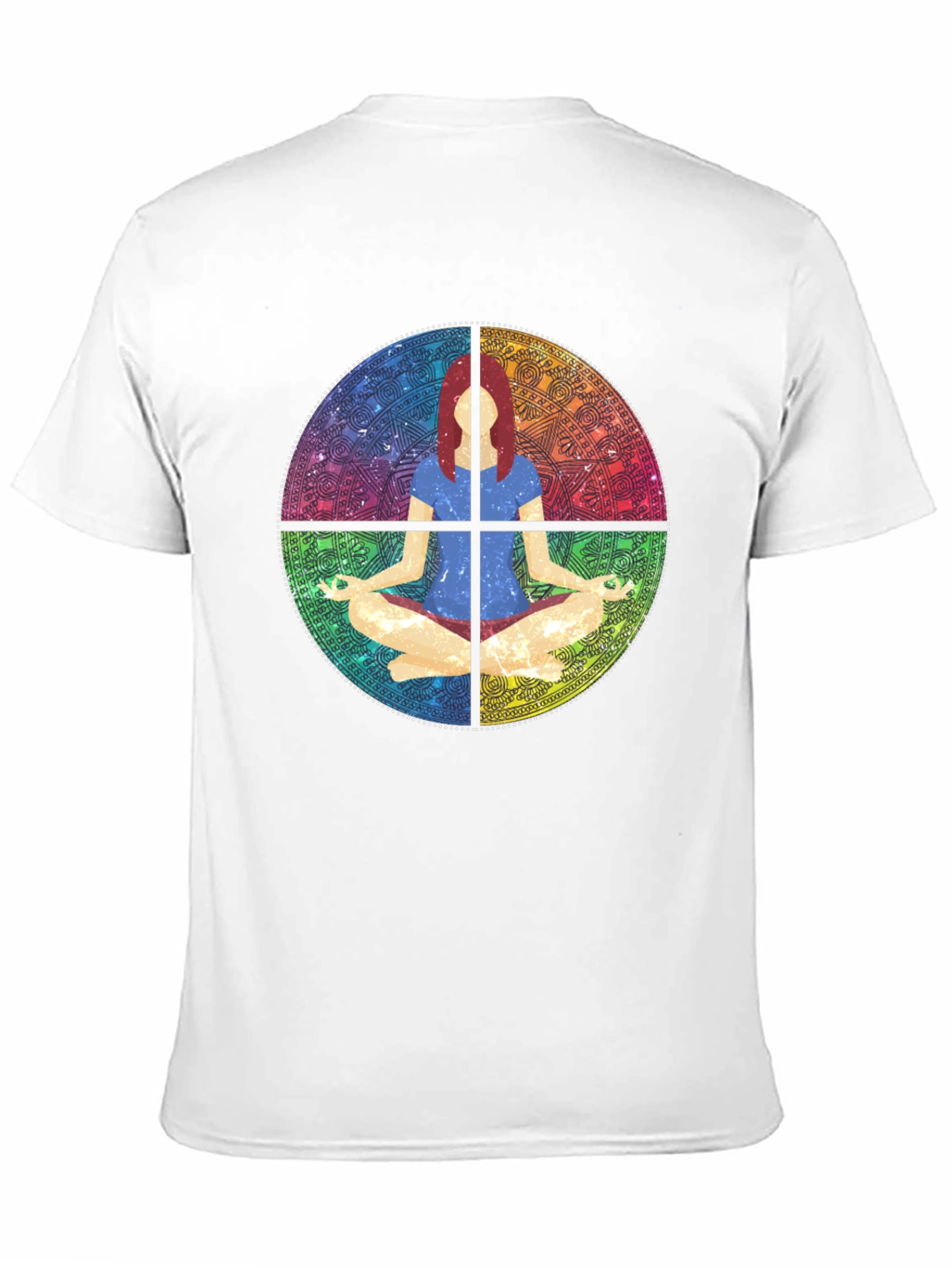Yoga Mandala Graphic Tee - Meditative Comfort