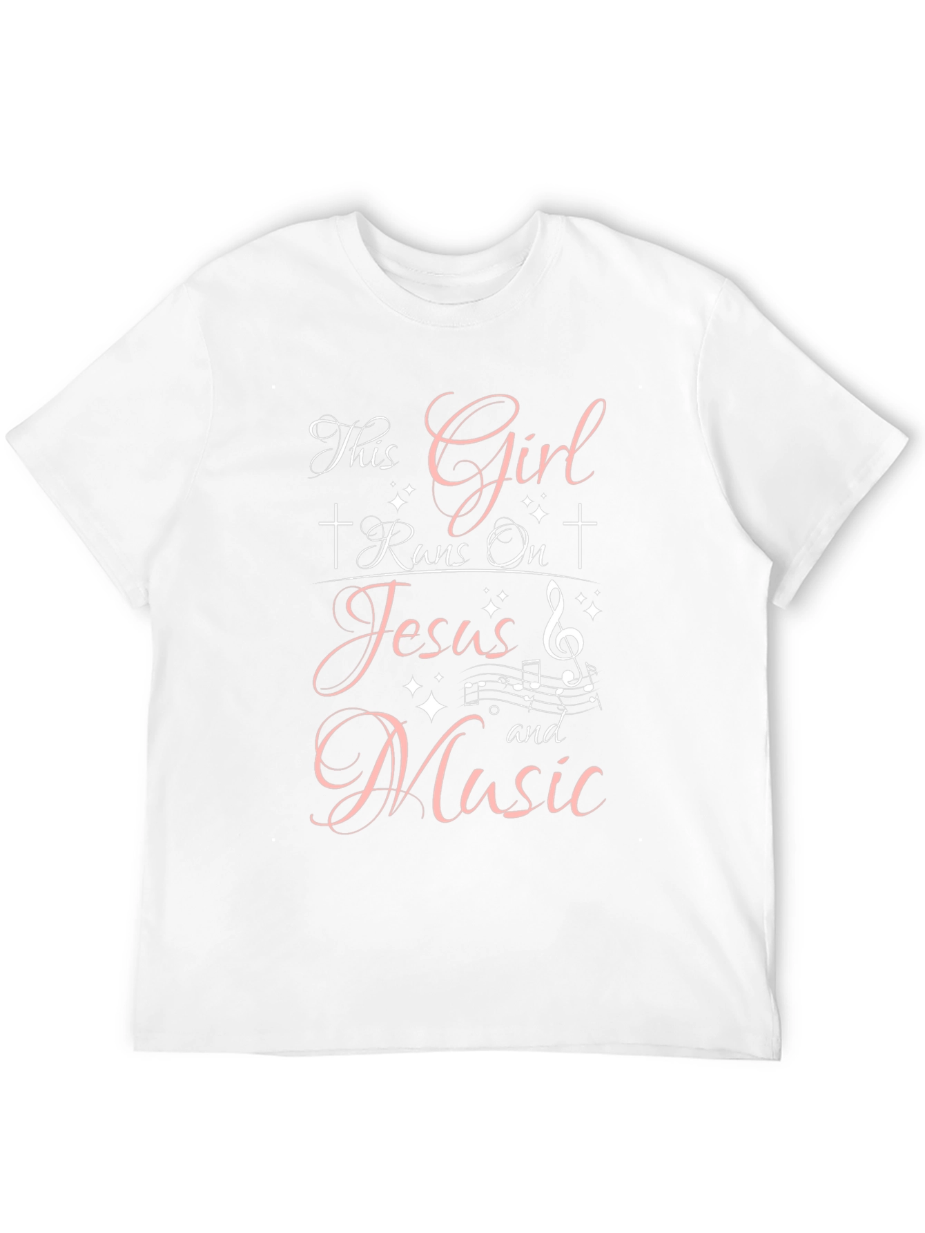 This Girl Runs On Jesus & Music T-Shirt
