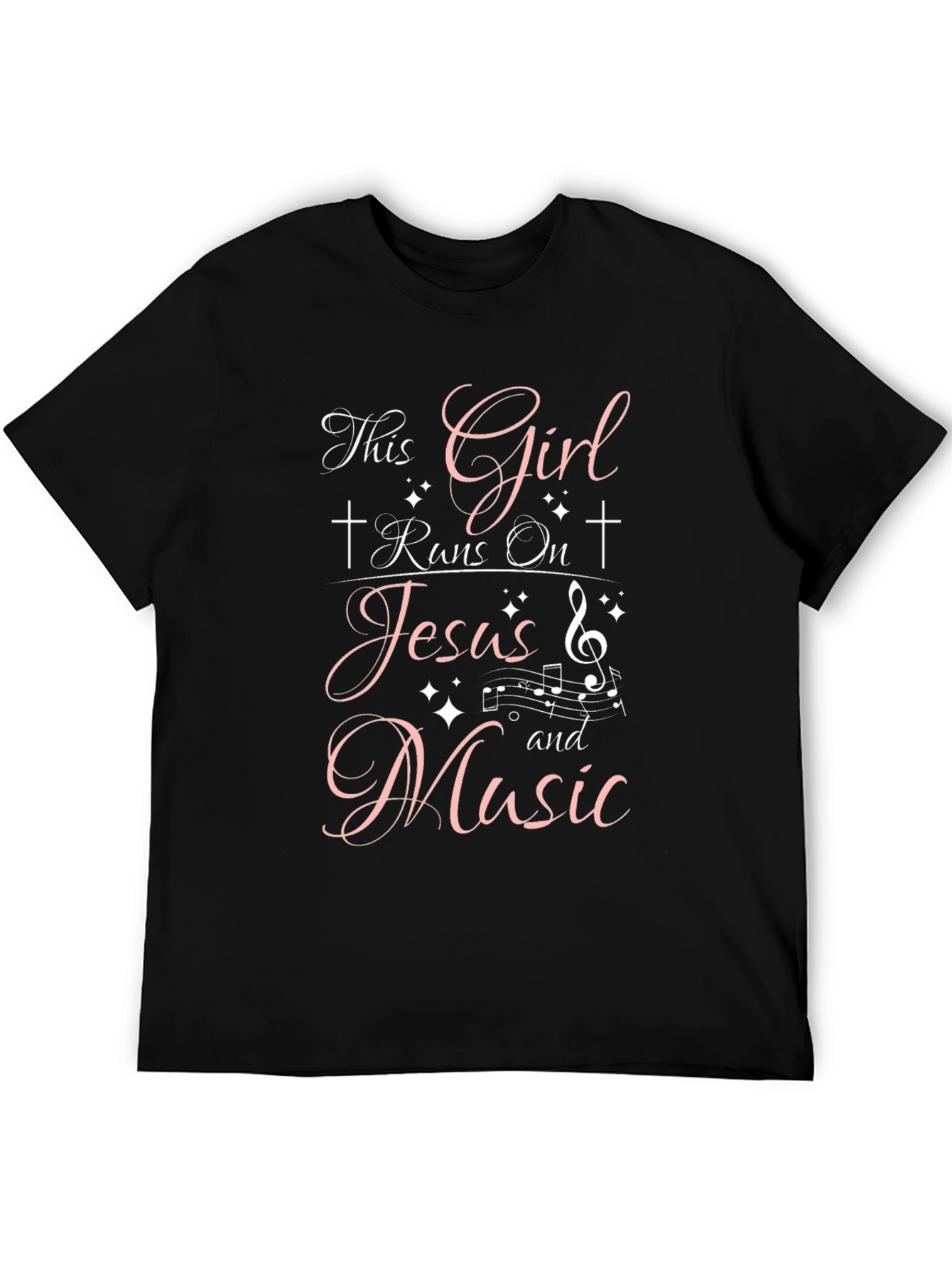 This Girl Runs On Jesus & Music T-Shirt