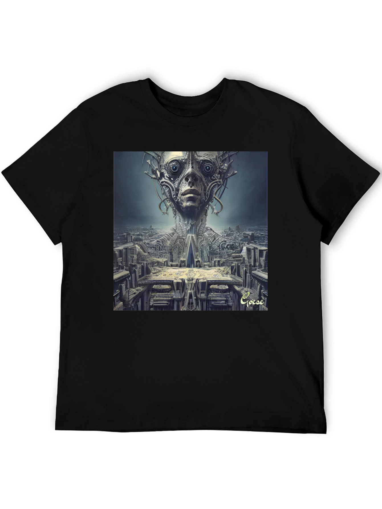 Surreal Alien Cityscape T-Shirt - Unique Graphic Tee