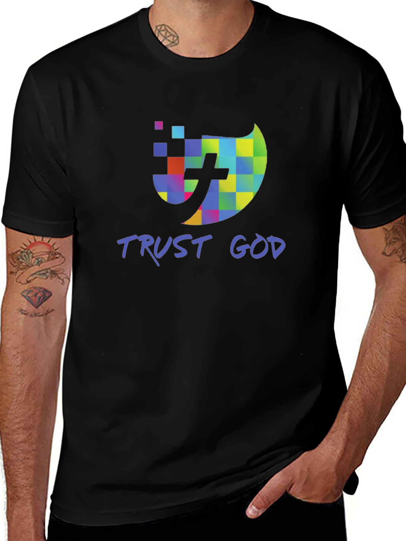 Trust God Christian T-Shirt Black